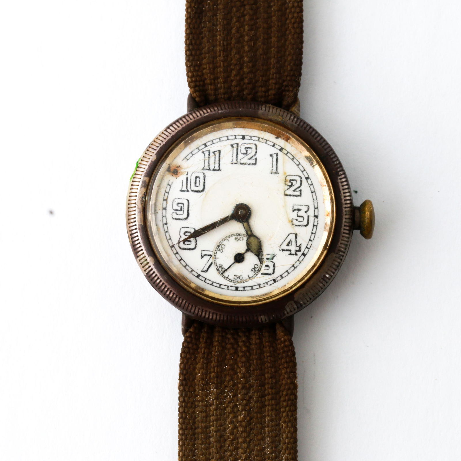 WWII Sterling Silver 15 Jewel Trench Wristwatch (1 of 5)