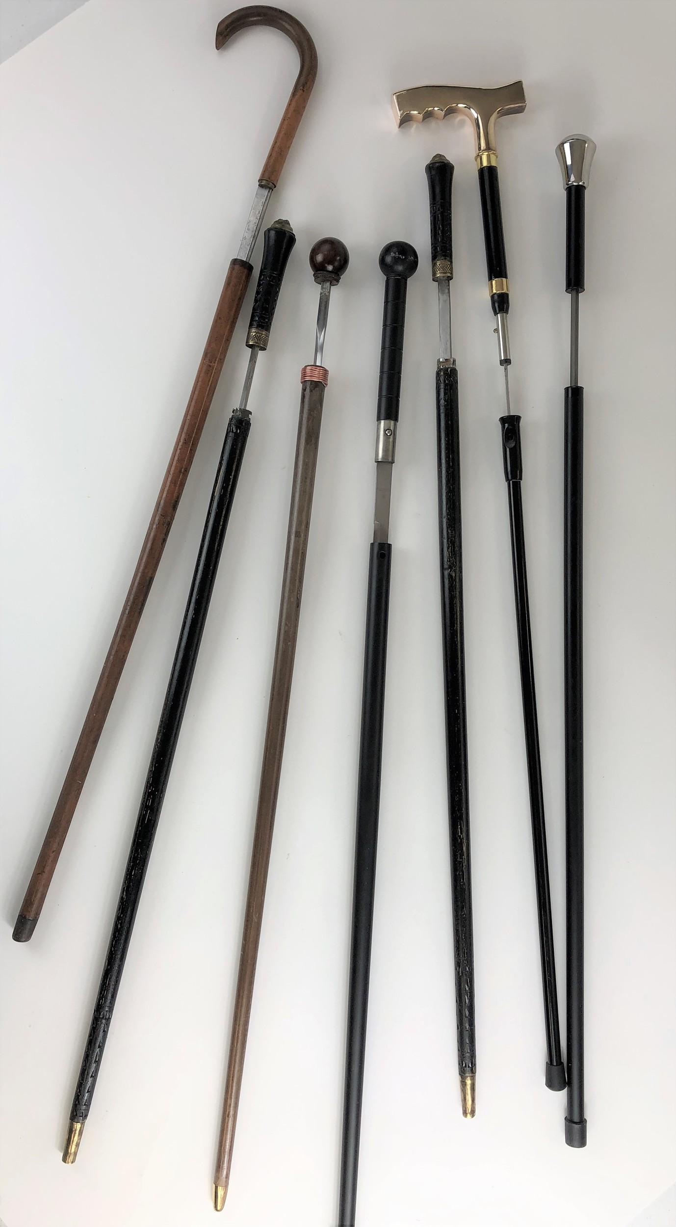 Lot of 7 Sword Canes (1 of 4)