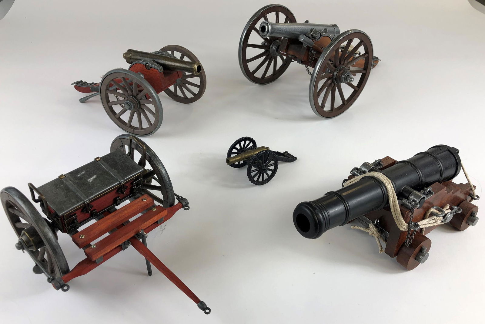 Group of 4 Toy Cannons and Artillery Wagon (1 of 4)
