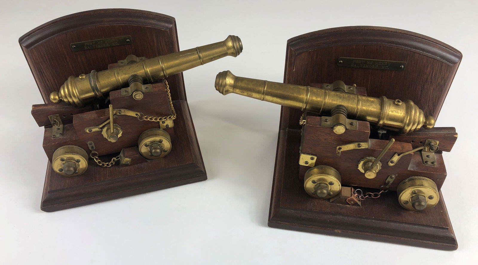 Toy Brass Canons and Bookend Set (1 of 6)