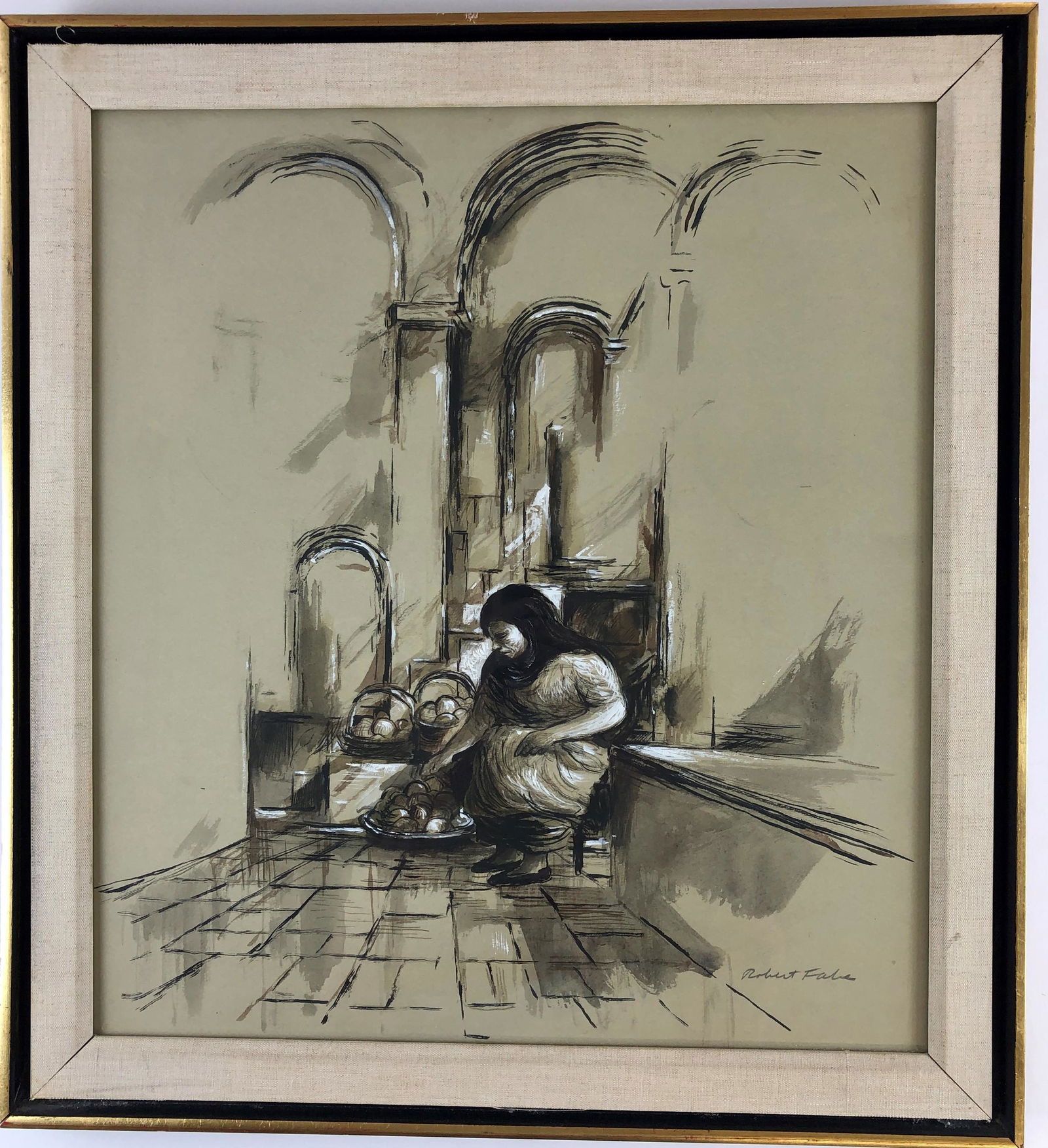 Robert Fabe (American, 1917-2004), Two Watercolors (1 of 6)