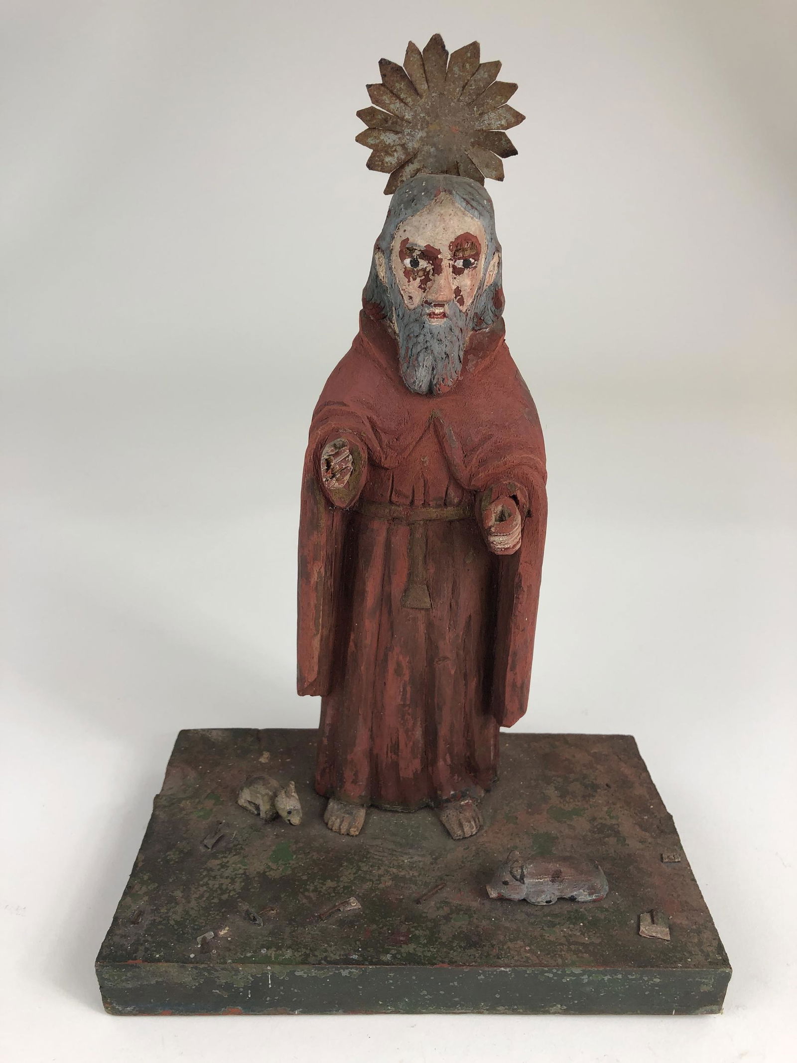 Carved and Polychrome Painted Santos Figure (1 of 4)