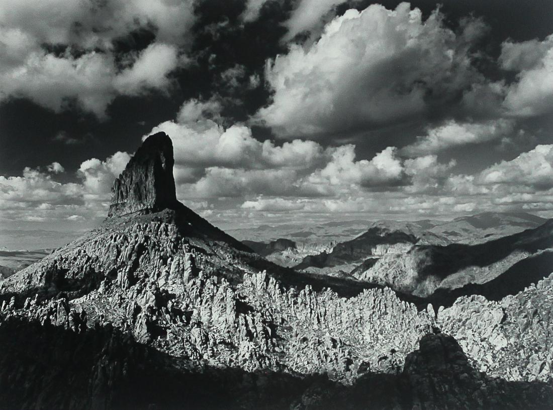 Jody Forster (b. 1948), "Weaver's Needle and Boulder (1 of 2)