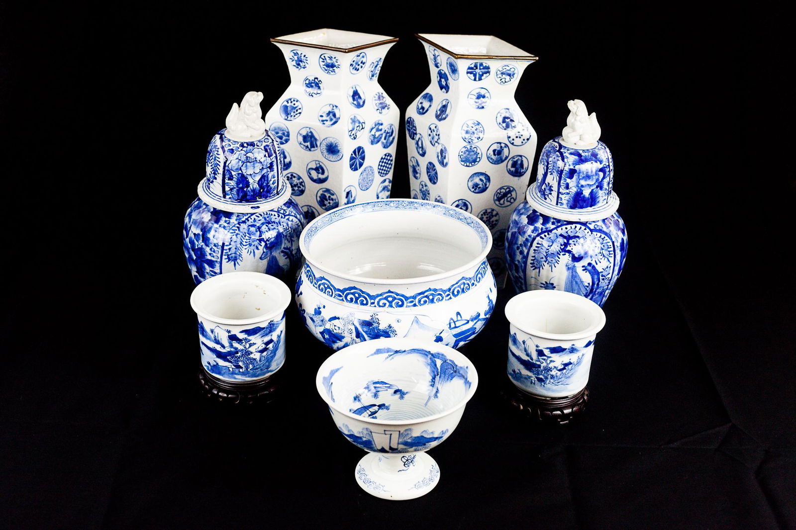 Collection of Blue and White Chinese Export Porcelains (1 of 13)