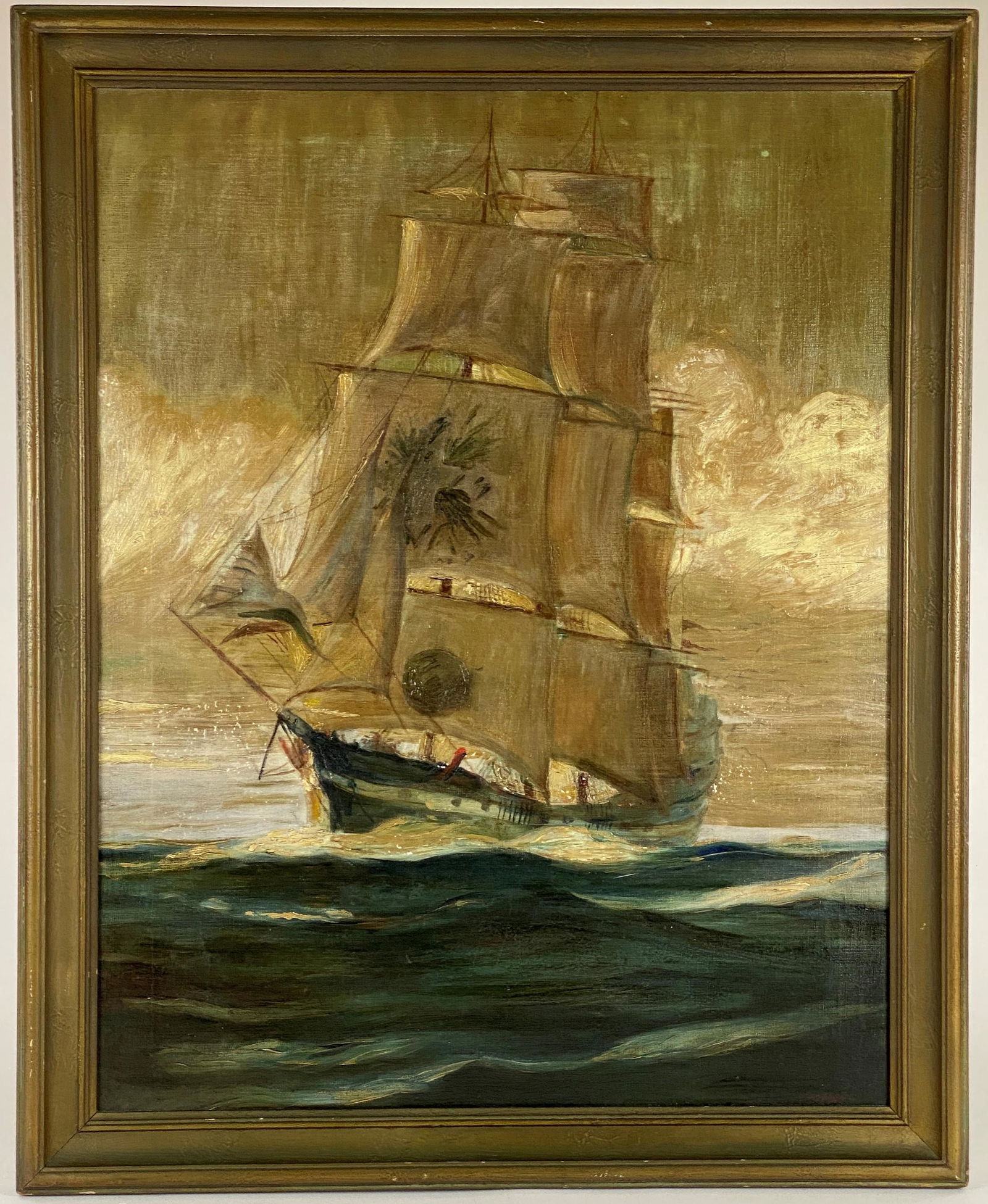 Marine Scene by George Jo Mess, Indiana Artist (1 of 5)