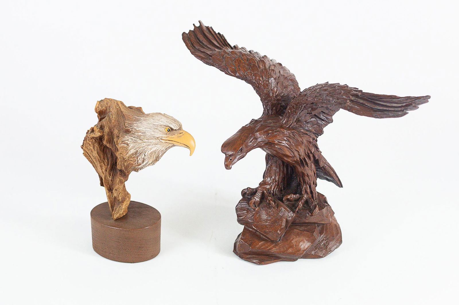 Pair of Limited Edition Wood and Resin Bird Sculptures (1 of 3)
