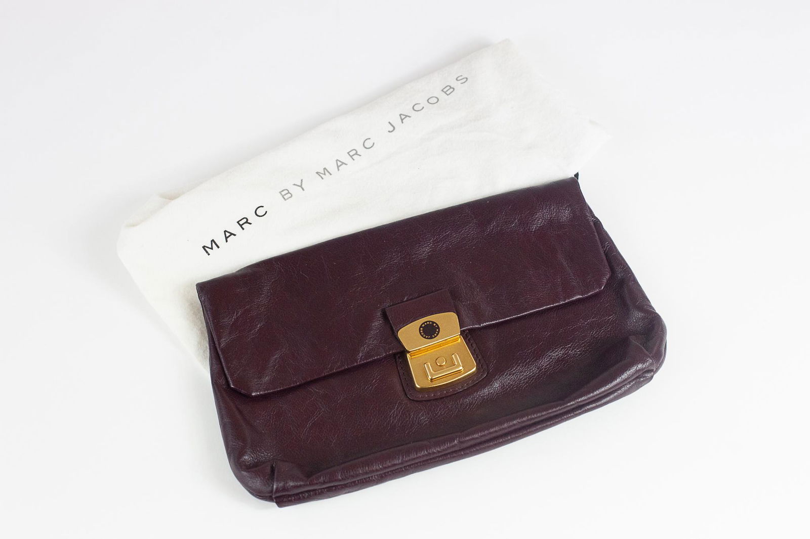 Marc Jacobs Leather Clutch in Dust Bag (1 of 4)