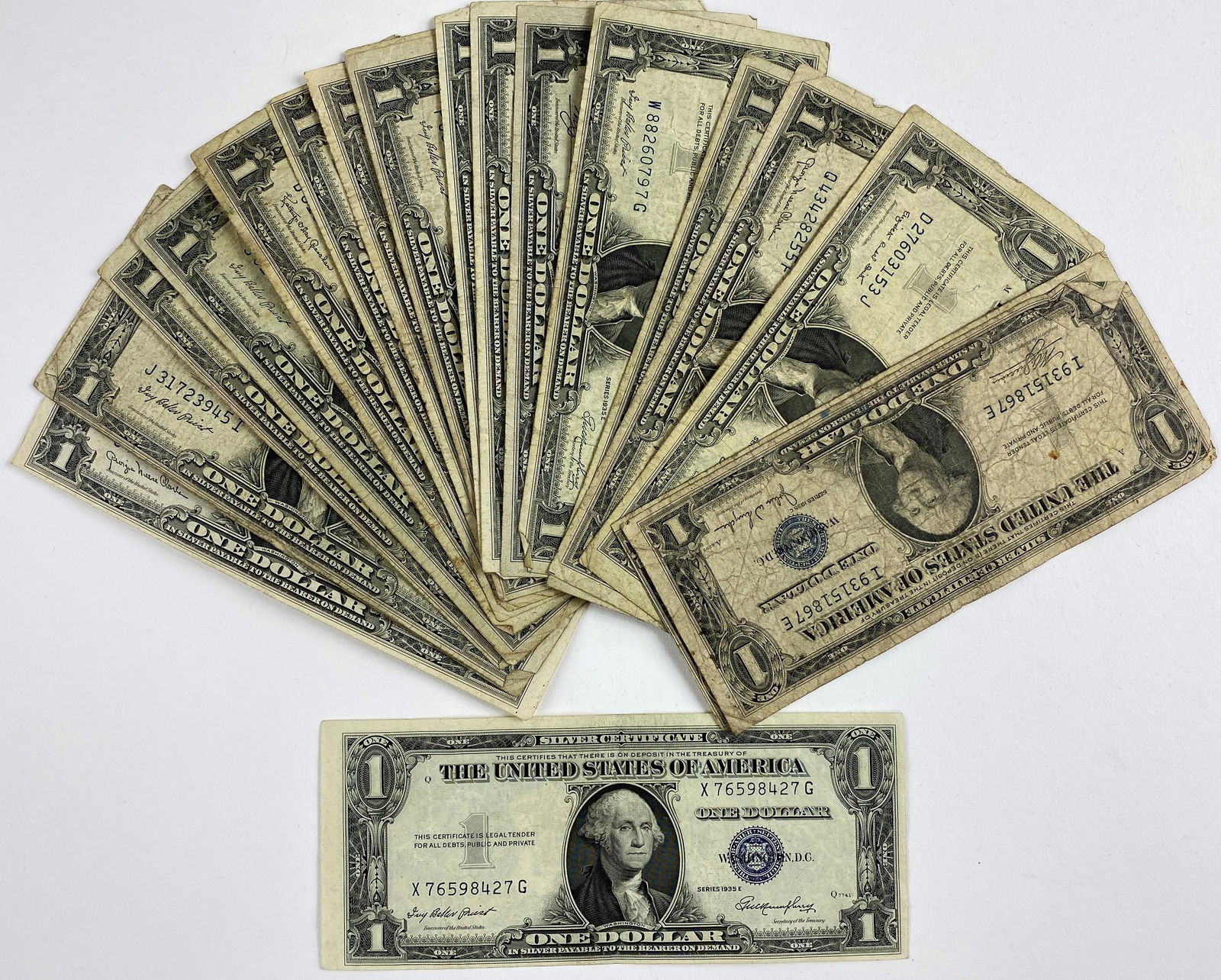 53 One Dollar Silver Certificates (1 of 6)
