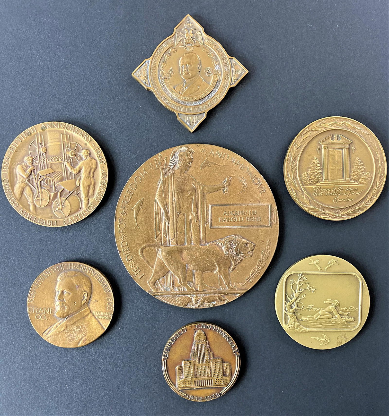 Collection of Commemorative Bronze Medals (1 of 5)