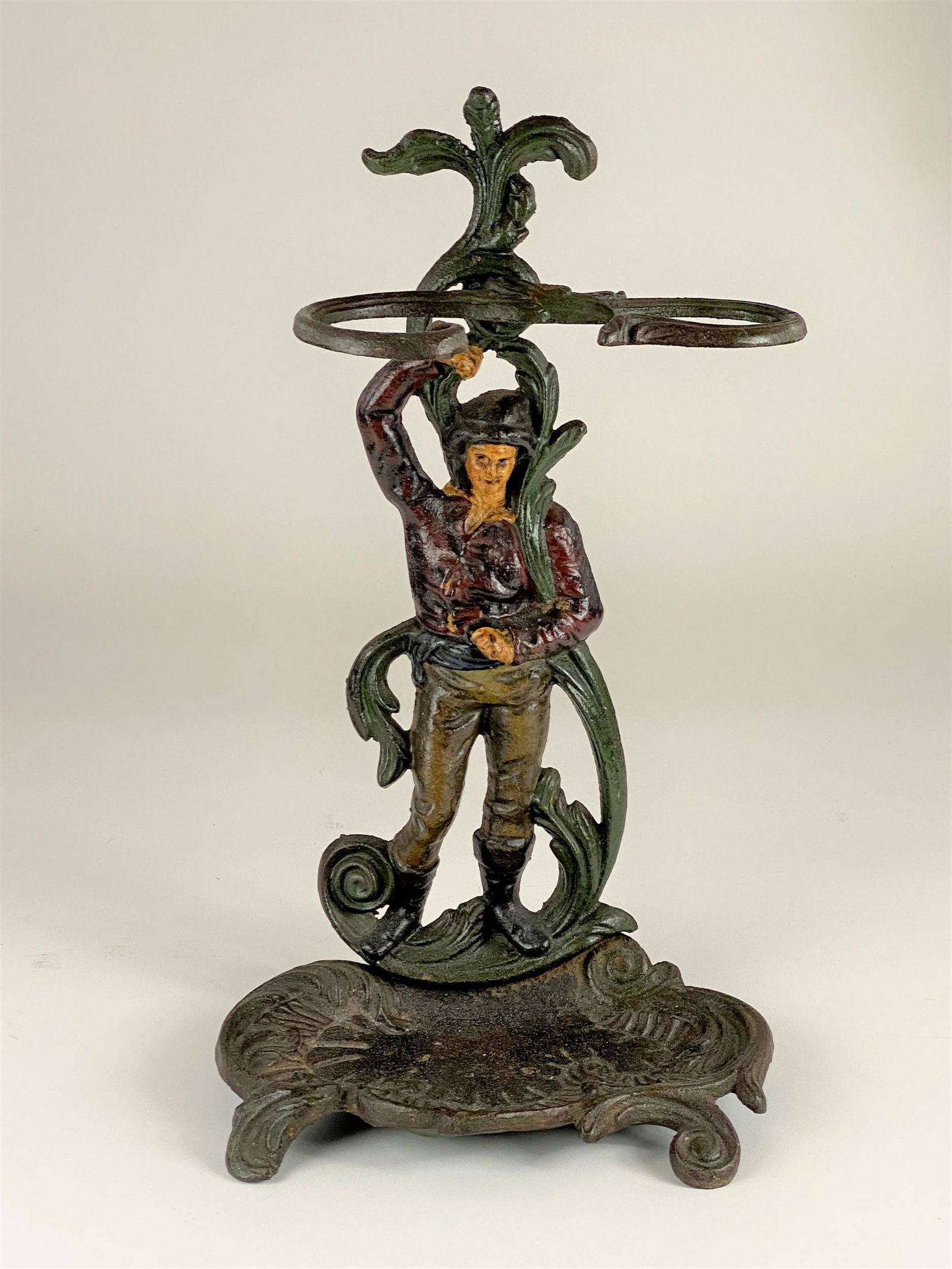 Painted and Cast Iron Umbrella Stand (1 of 3)