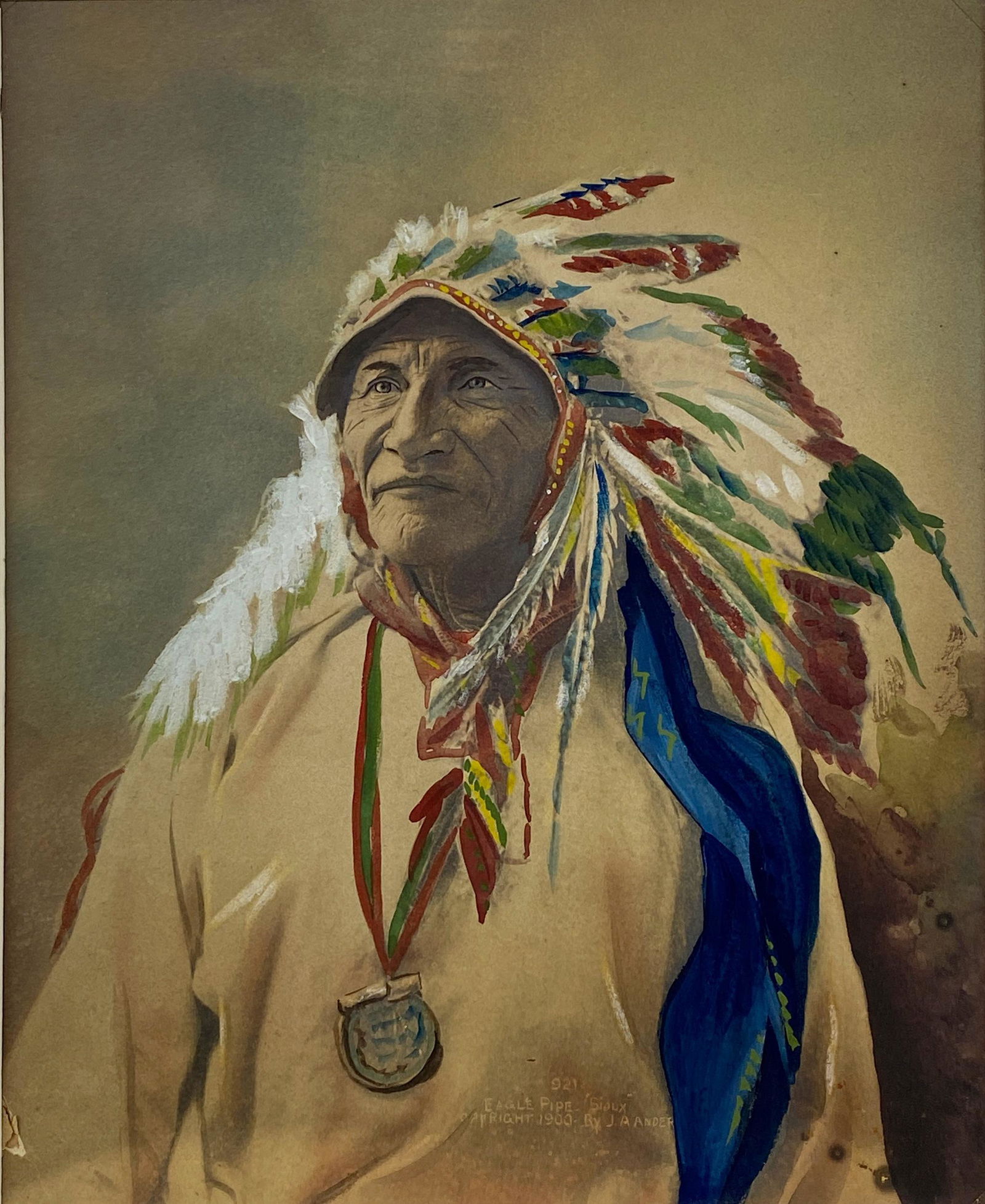 John A Anderson: Eagle Pipe "Sioux" #921 (1 of 7)