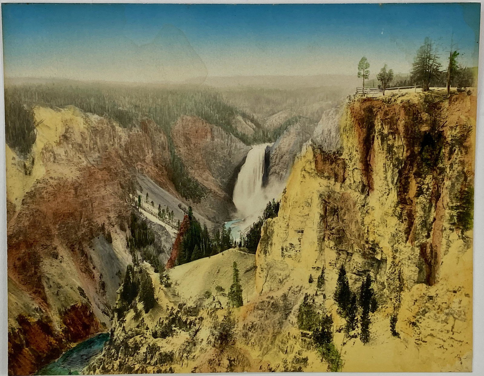 Frank Jay Haynes: Great Fall and Point Lookout: Frank Jay Haynes: Great Fall and Point Lookout Frank Jay Haynes: Great Fall and Point Lookout, Hand Colored Photograph7.5" ht. x 9.5" wd.Known as F. Jay or the Professor to almost all who knew him, Fr