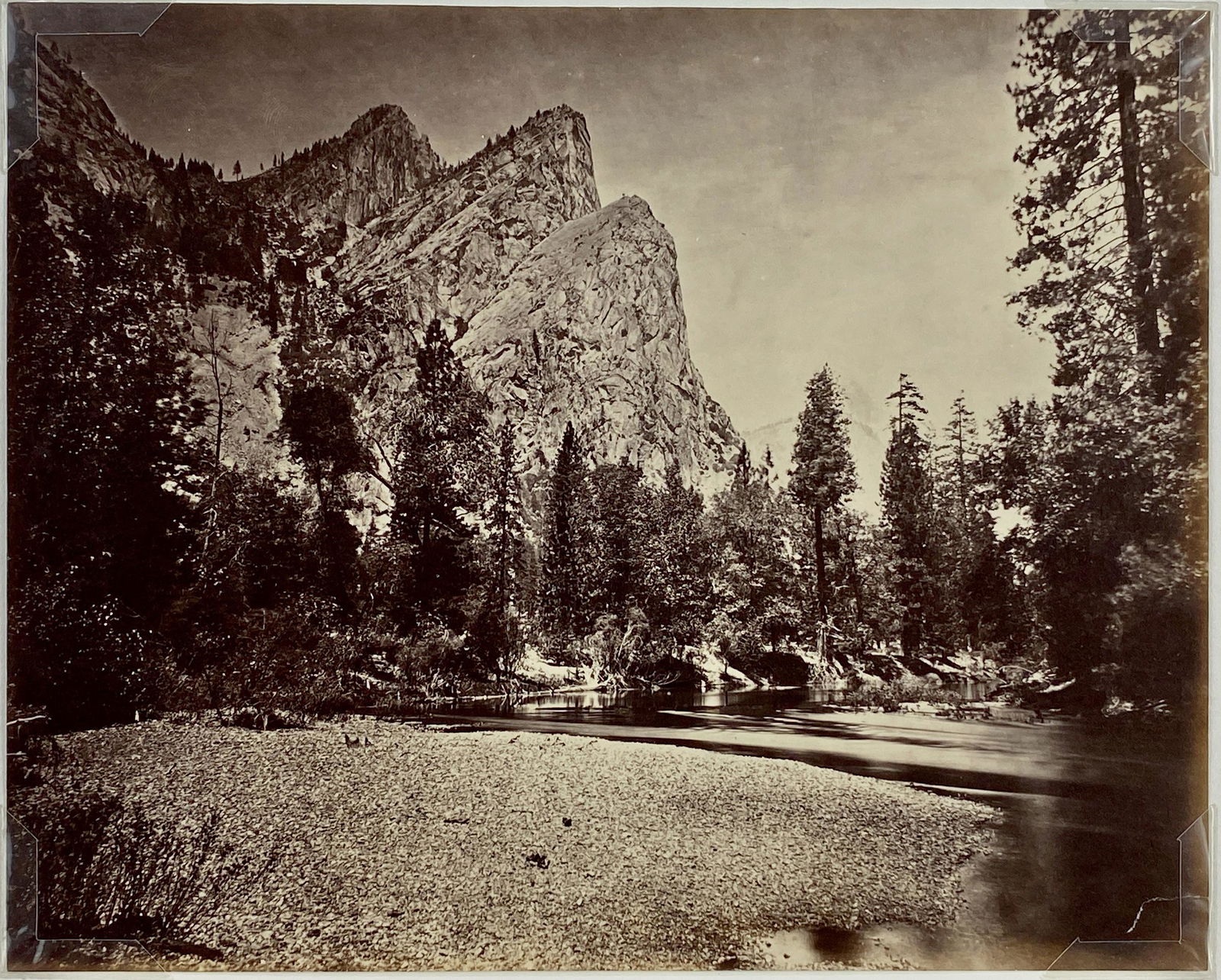 Carleton Watkins: Yosemite Valley Albumen Photo: Carleton Watkins: Yosemite Valley Albumen Photo Albumen Photograph, 1880's; 7" ht. x 8.5" wd.Carleton E. Watkins (1829â€“1916) was an American photographer of the 19th century. Born in New York,