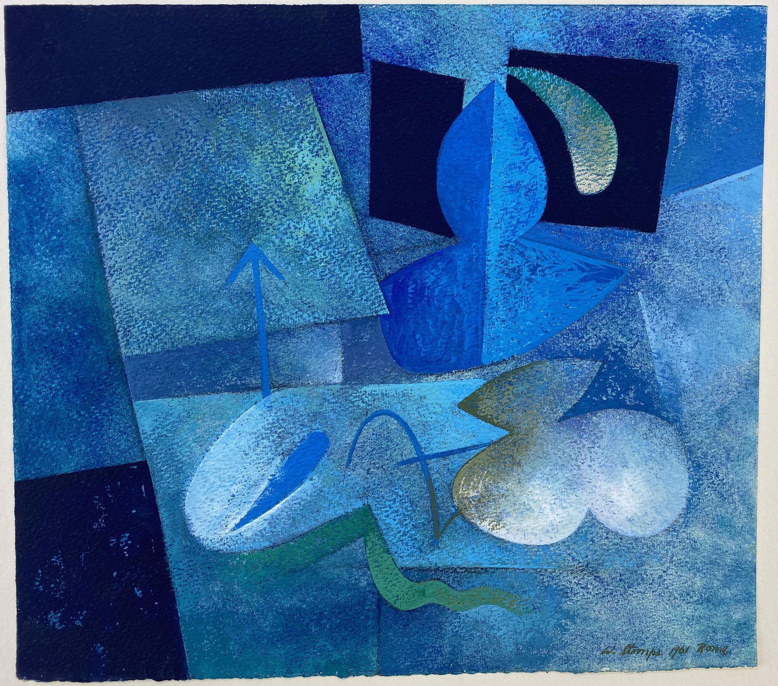 Cubist Watercolor by Walter Stomps, Jr. (1 of 3)