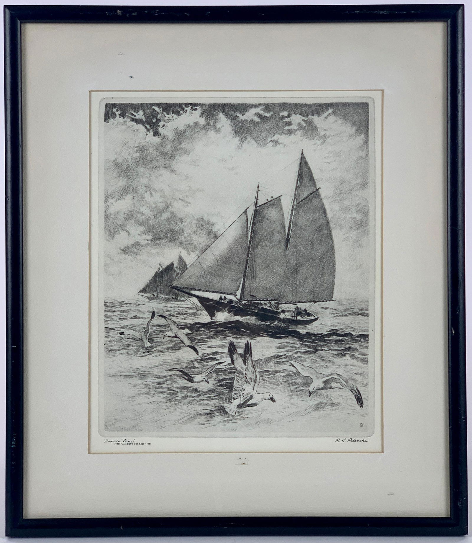 R.H. Palenski (1885-1954) "America Wins!" Etching (1 of 6)