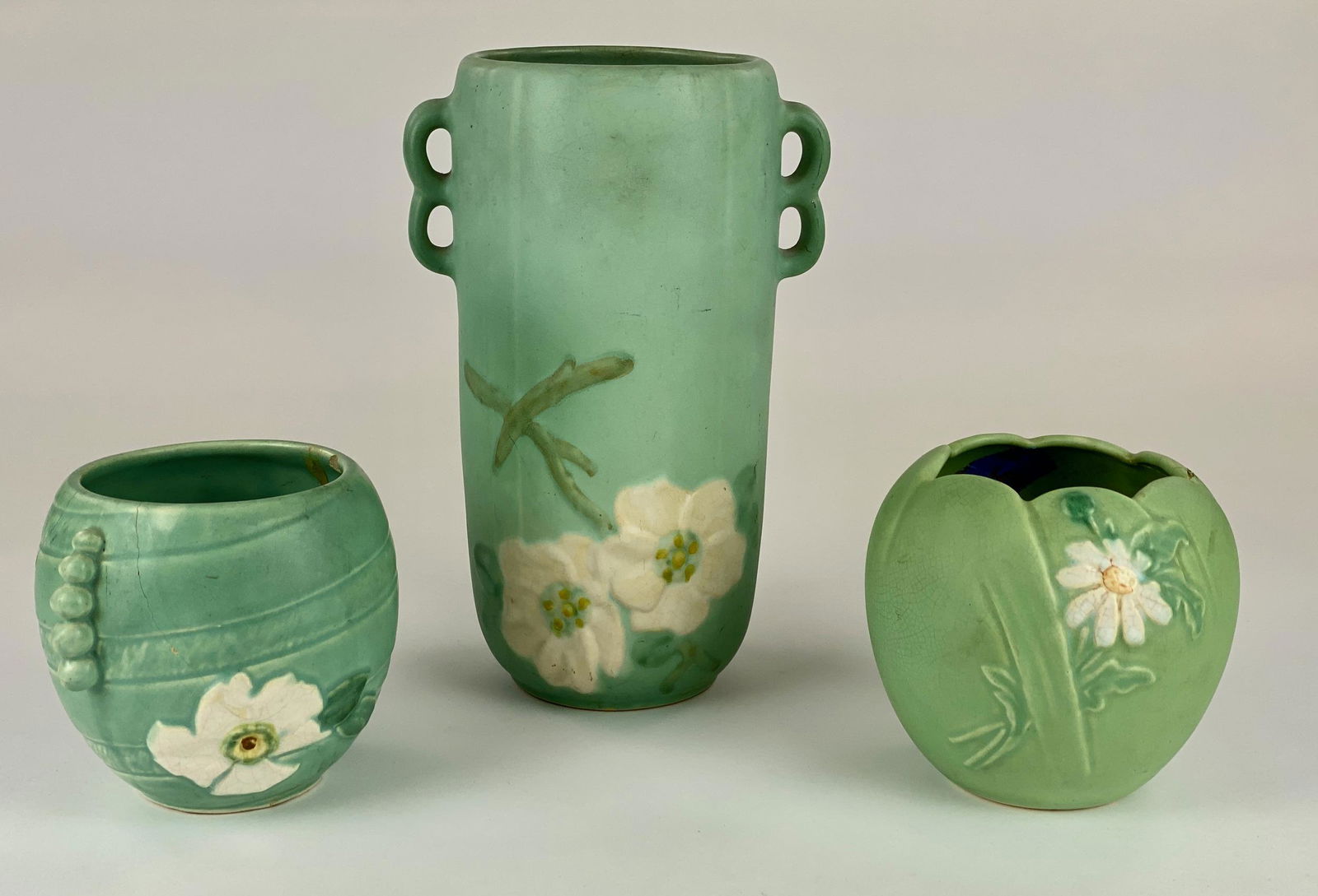Three Weller Pottery Vases (1 of 8)