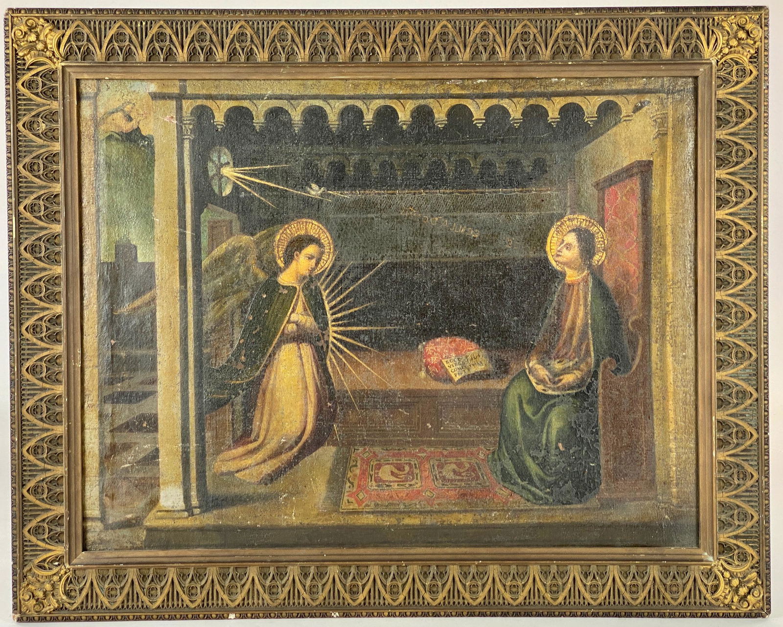 Old Master Painting of "Annunciation", 17th Cent (1 of 6)