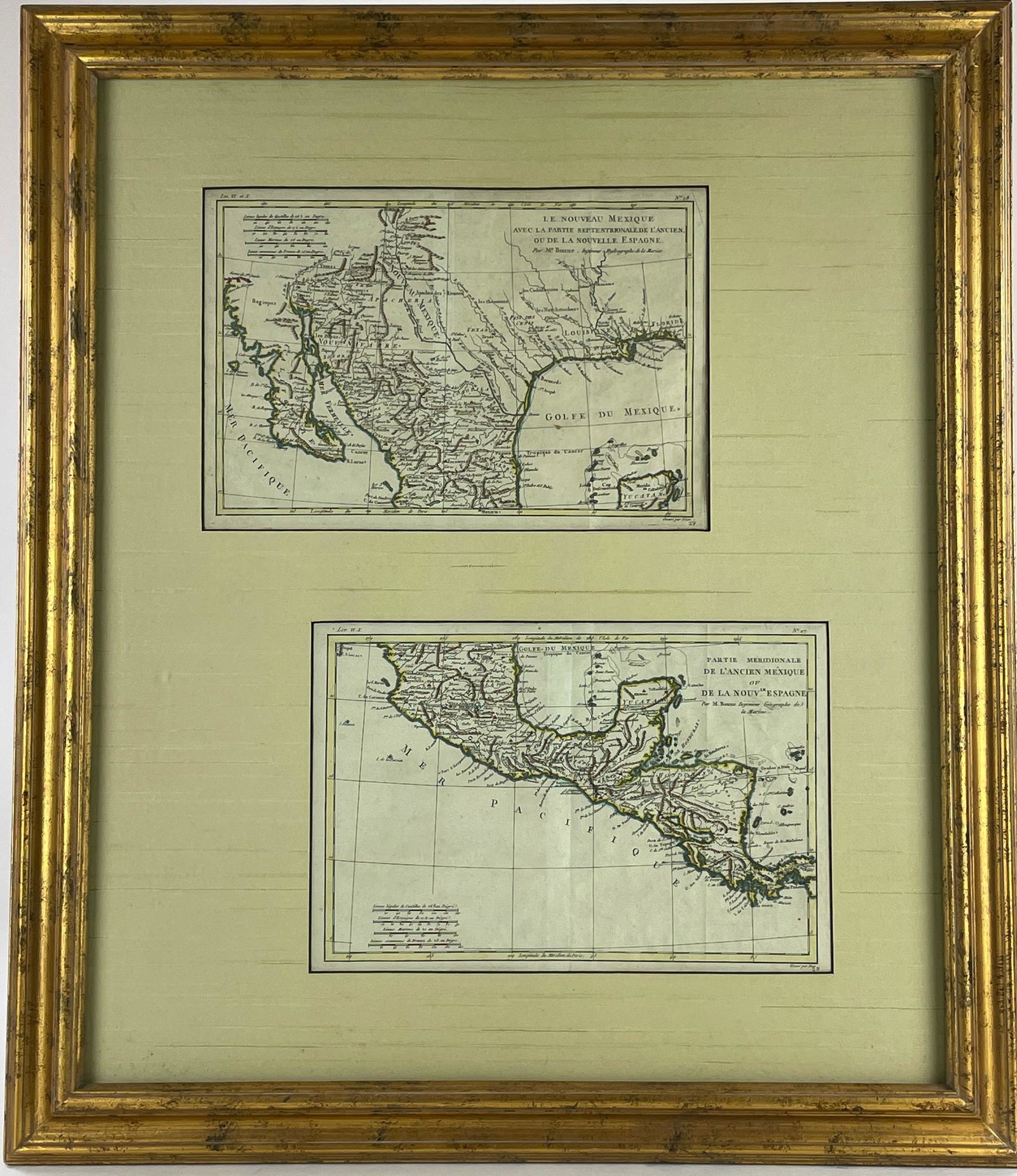 Rigobert Bonne Maps of Mexico, 18th Century (1 of 4)