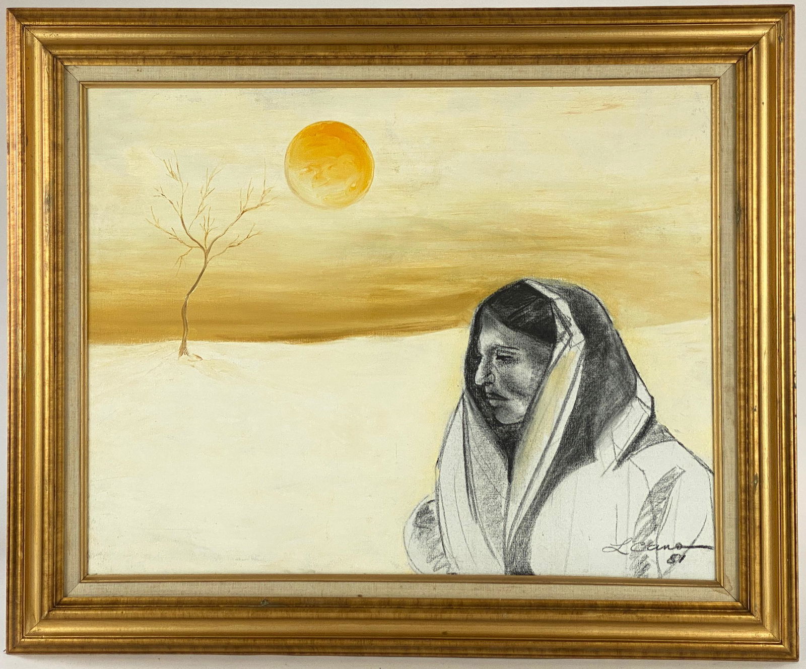 Liliane Cano Oil on Canvas of a Figure (1 of 4)