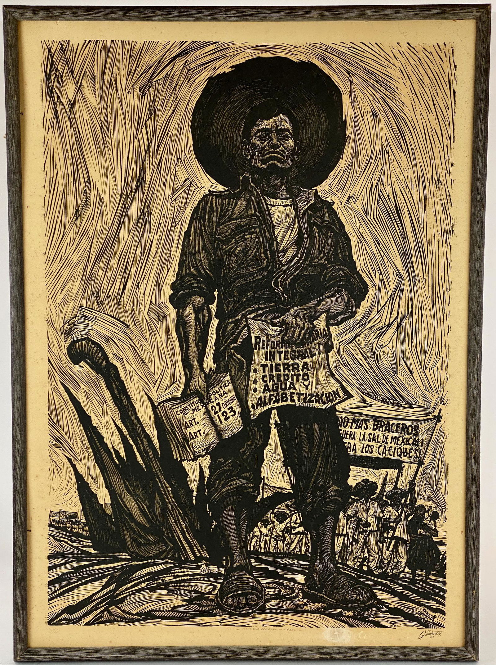 Adolfo Quinteros Mexican Linocut (1 of 5)