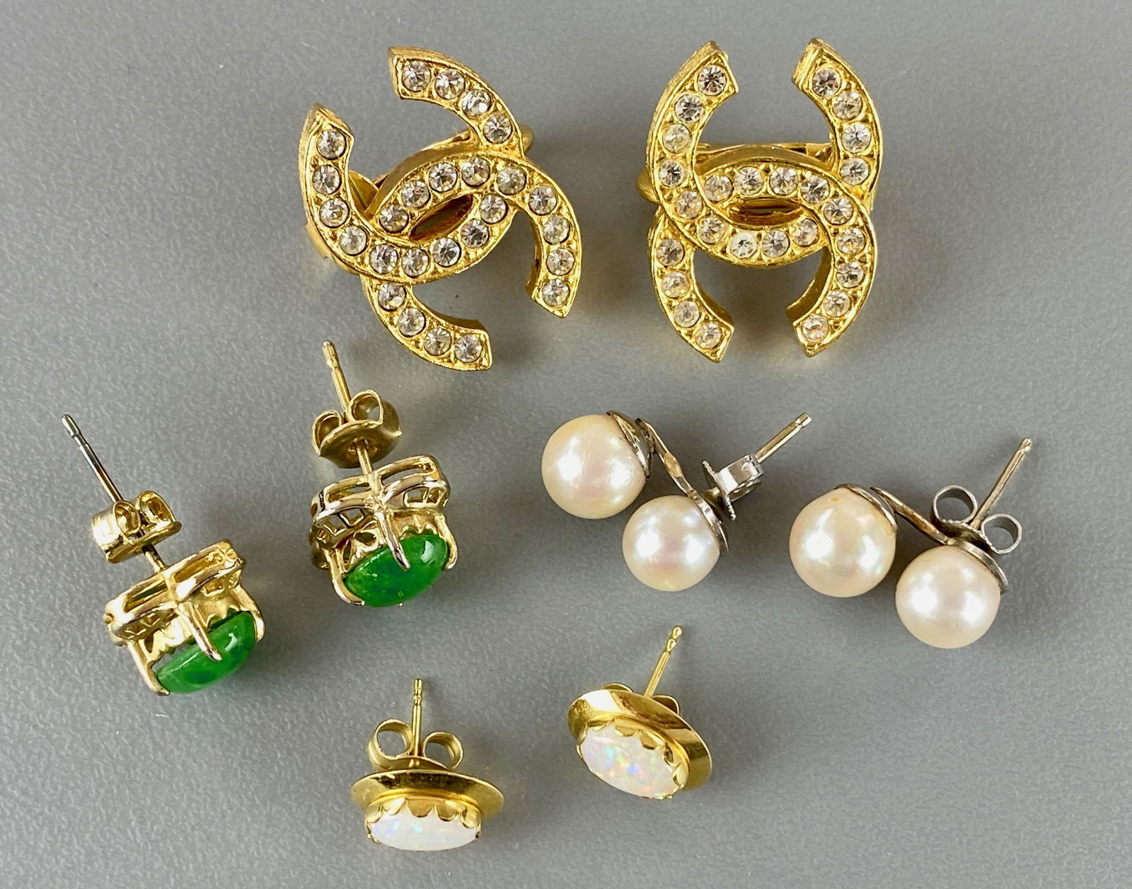 Four Pairs of Earrings, Including one Chanel Pair (1 of 3)