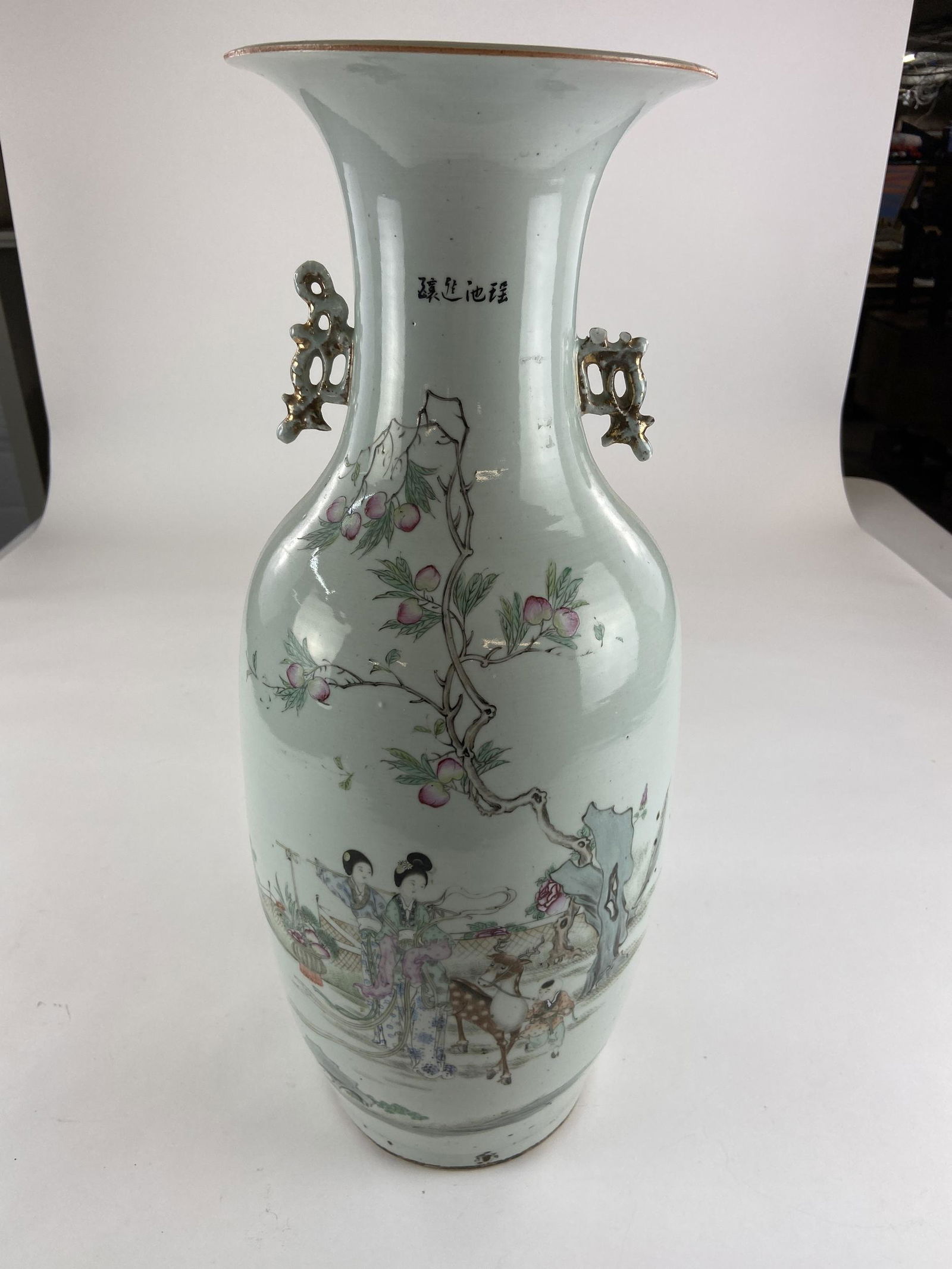 Large Chinese Porcelain Famille Rose Vase, Signed (1 of 4)