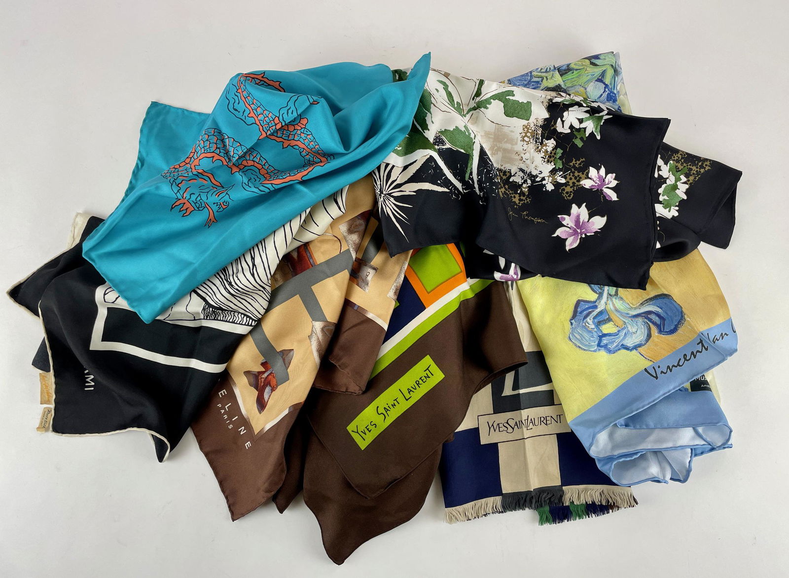 Collection of 7 Silk Scarves (1 of 2)