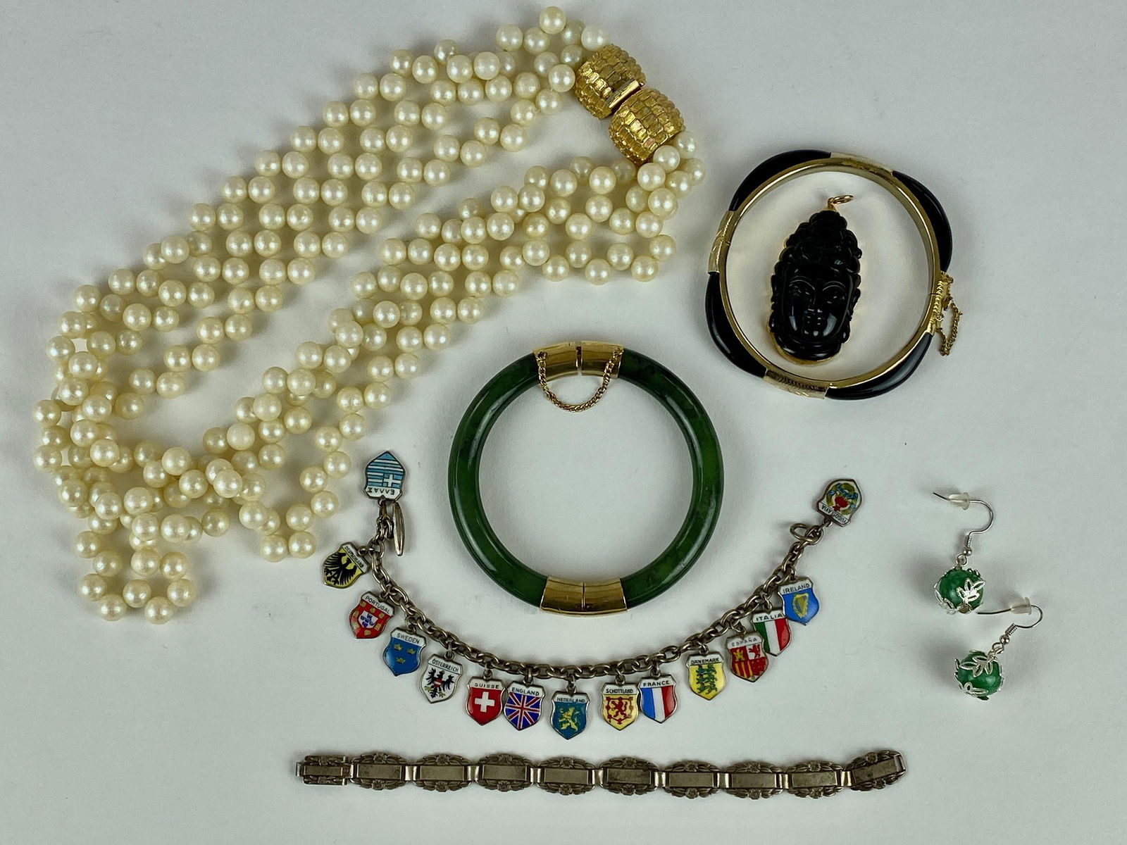Group of Bangles, Pearls, Pendant & Bracelets (1 of 6)