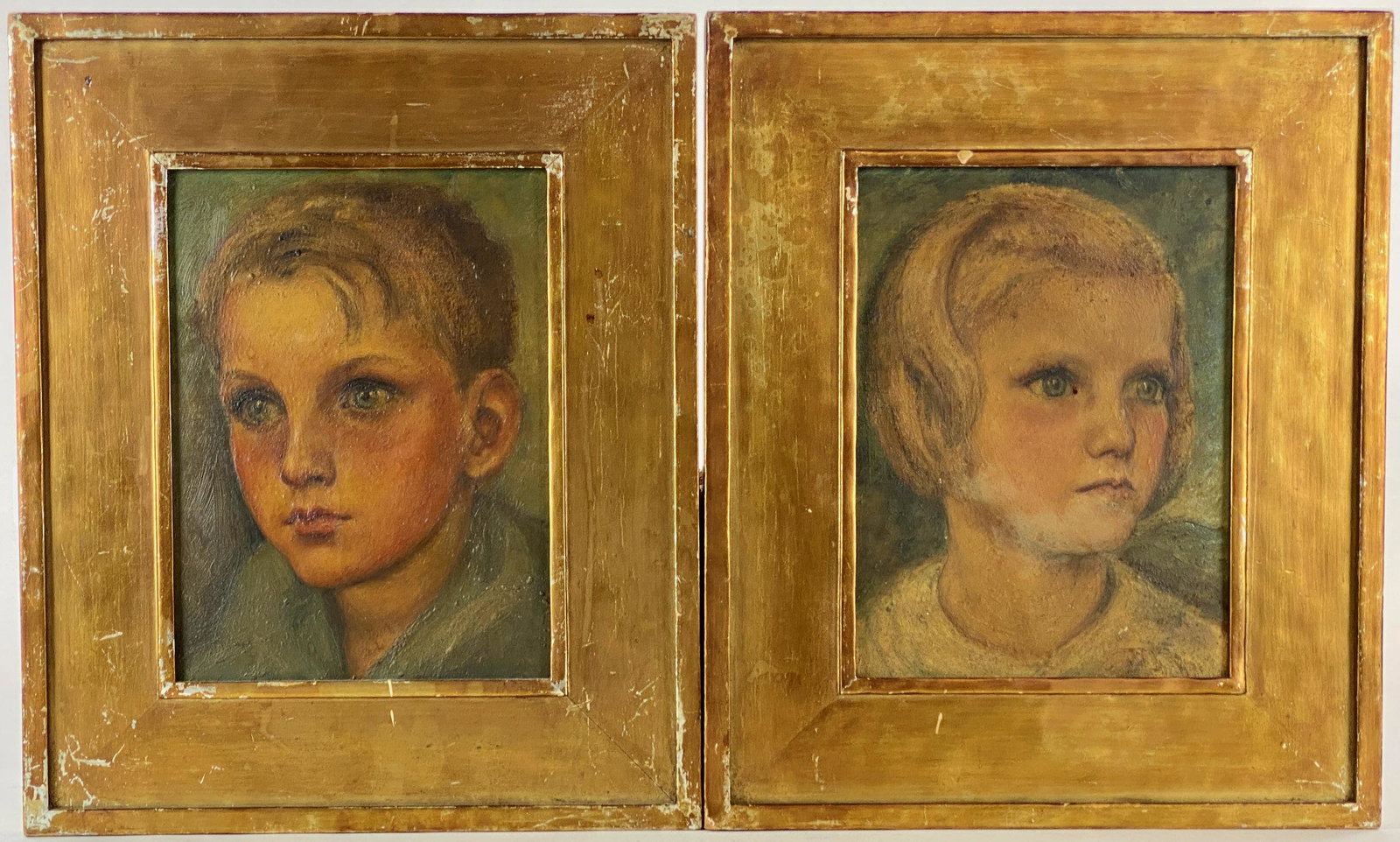 Pair of Expressionist Portraits of Children (1 of 5)