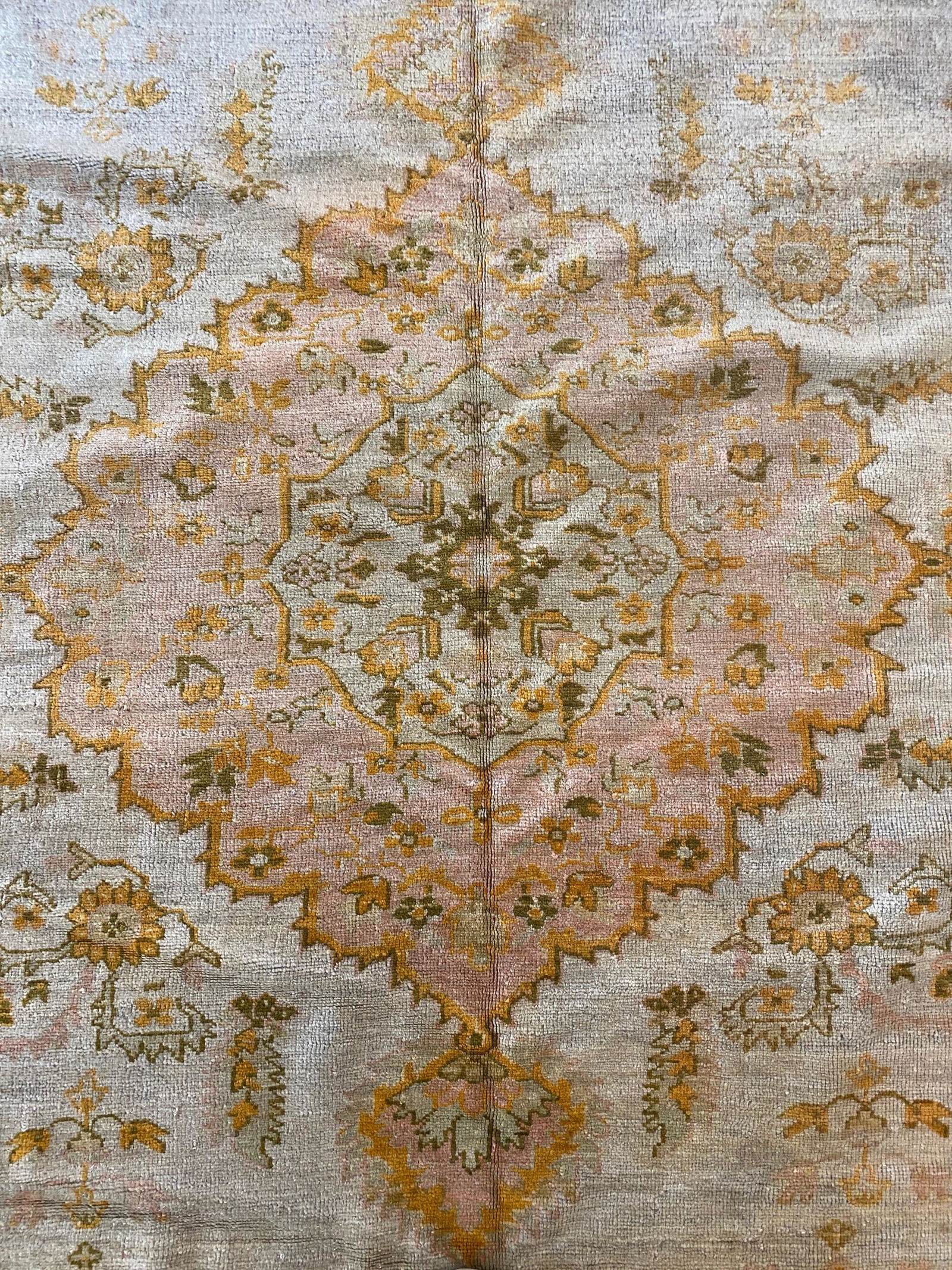 Antique Hand Knotted Oushak Rug (1 of 5)
