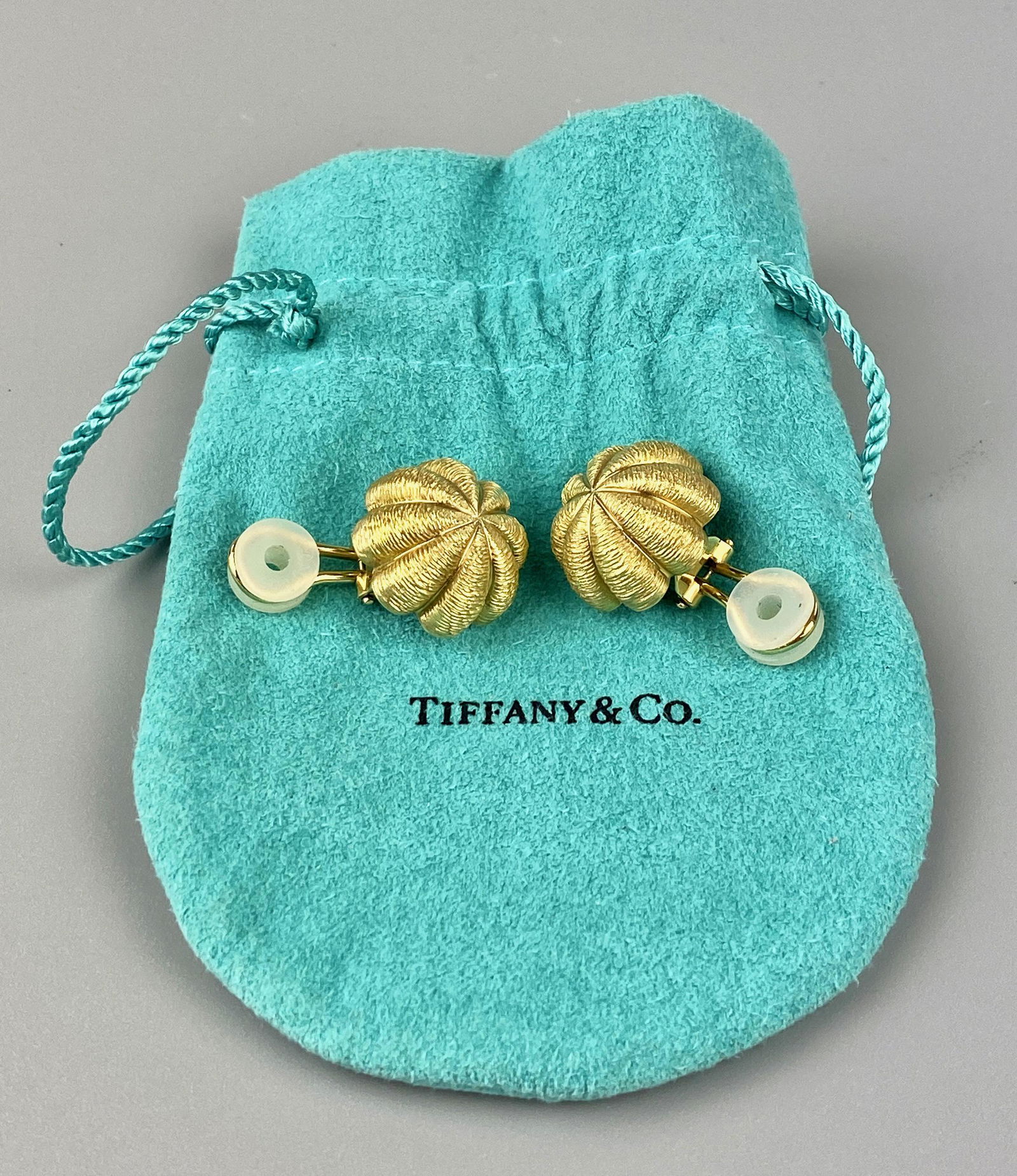 Tiffany and co. 18 Karat Gold Earclips (1 of 4)