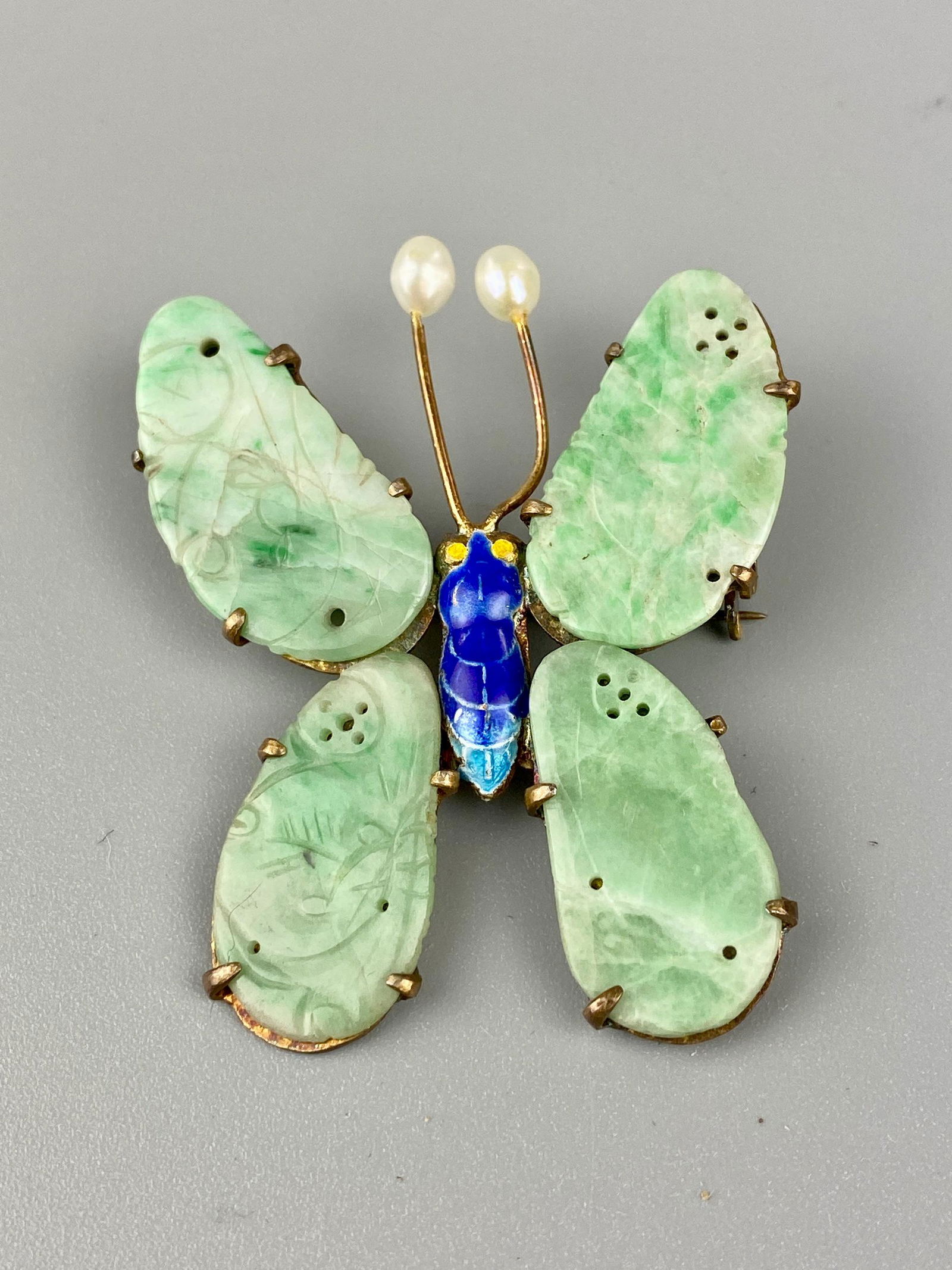 Fine Jadeite Butterfly Brooch (1 of 5)