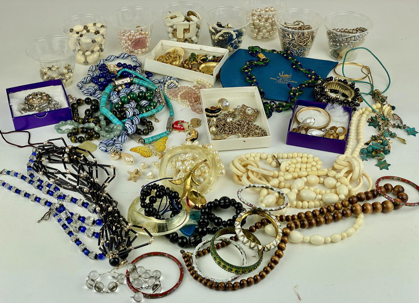 Massive Collection of Varying Costume Jewelry: Including Buccelatti necklaces, Trifari, Carolee, rings, necklaces, and more. Lifetime collection of Carol and Robert (Rob) Kane, Oxford, OH.