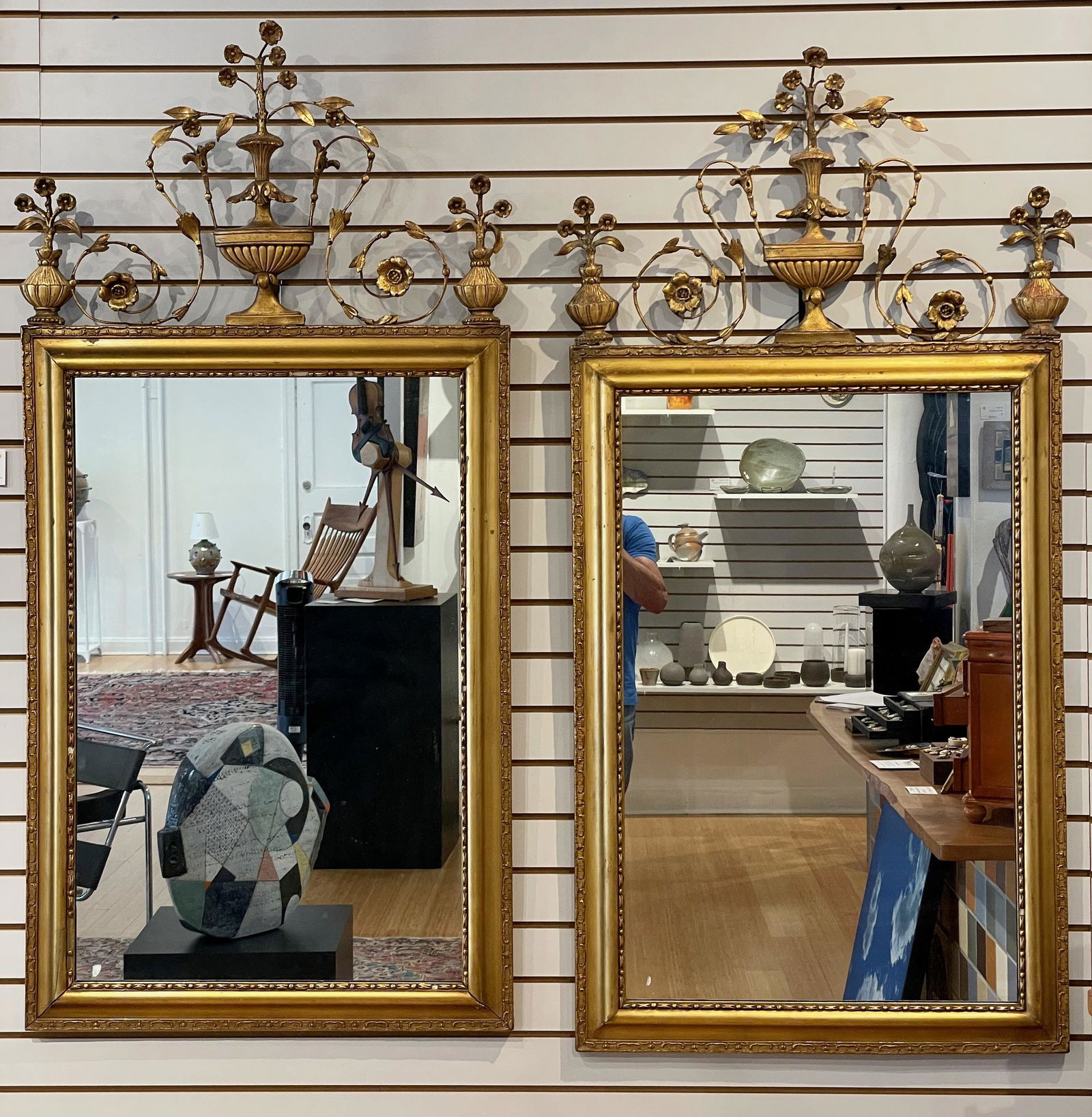 Pair of Ornate 19th Century American Mirrors (1 of 8)
