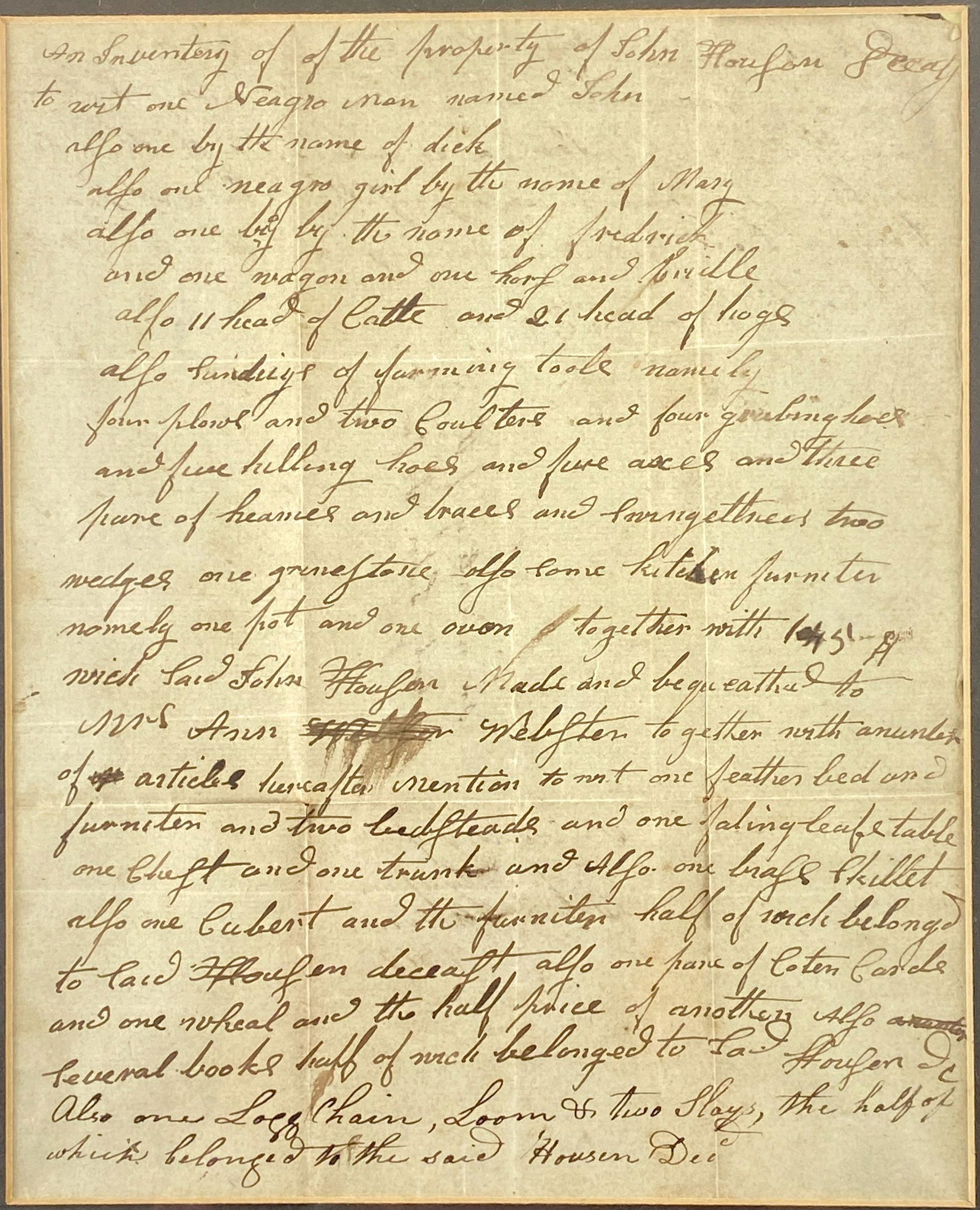 Mississippi Slave Record (1 of 2)