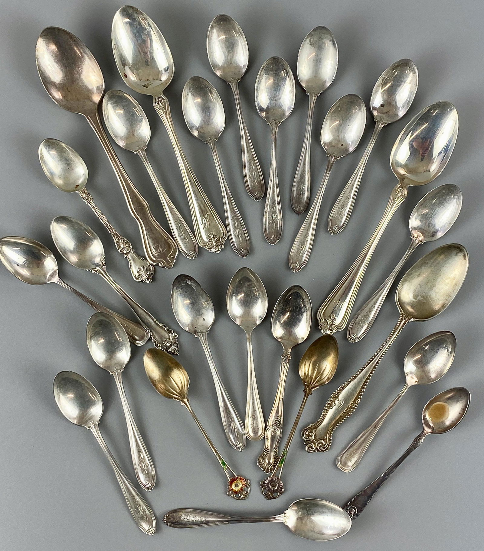 An Assortment of Sterling Silver Spoons (1 of 8)