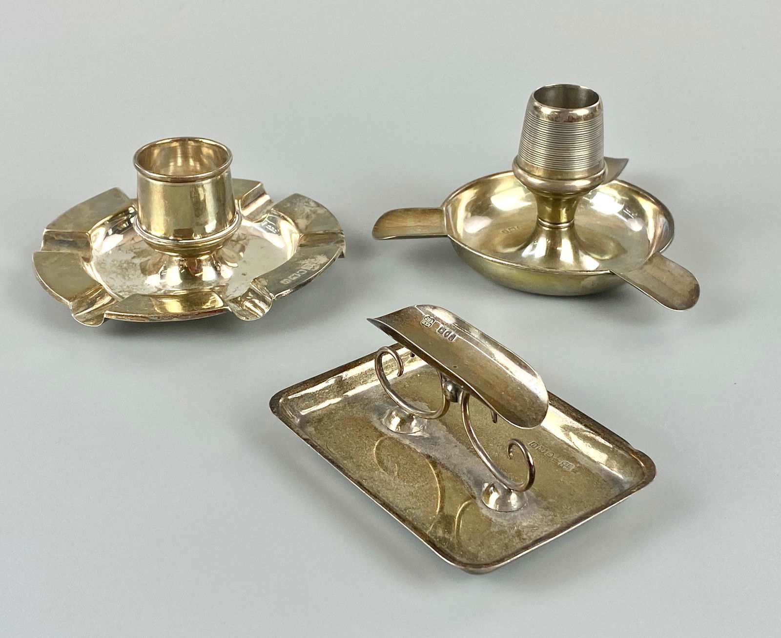 English Sterling Novelty Ashtrays or Cigar Holders (1 of 9)