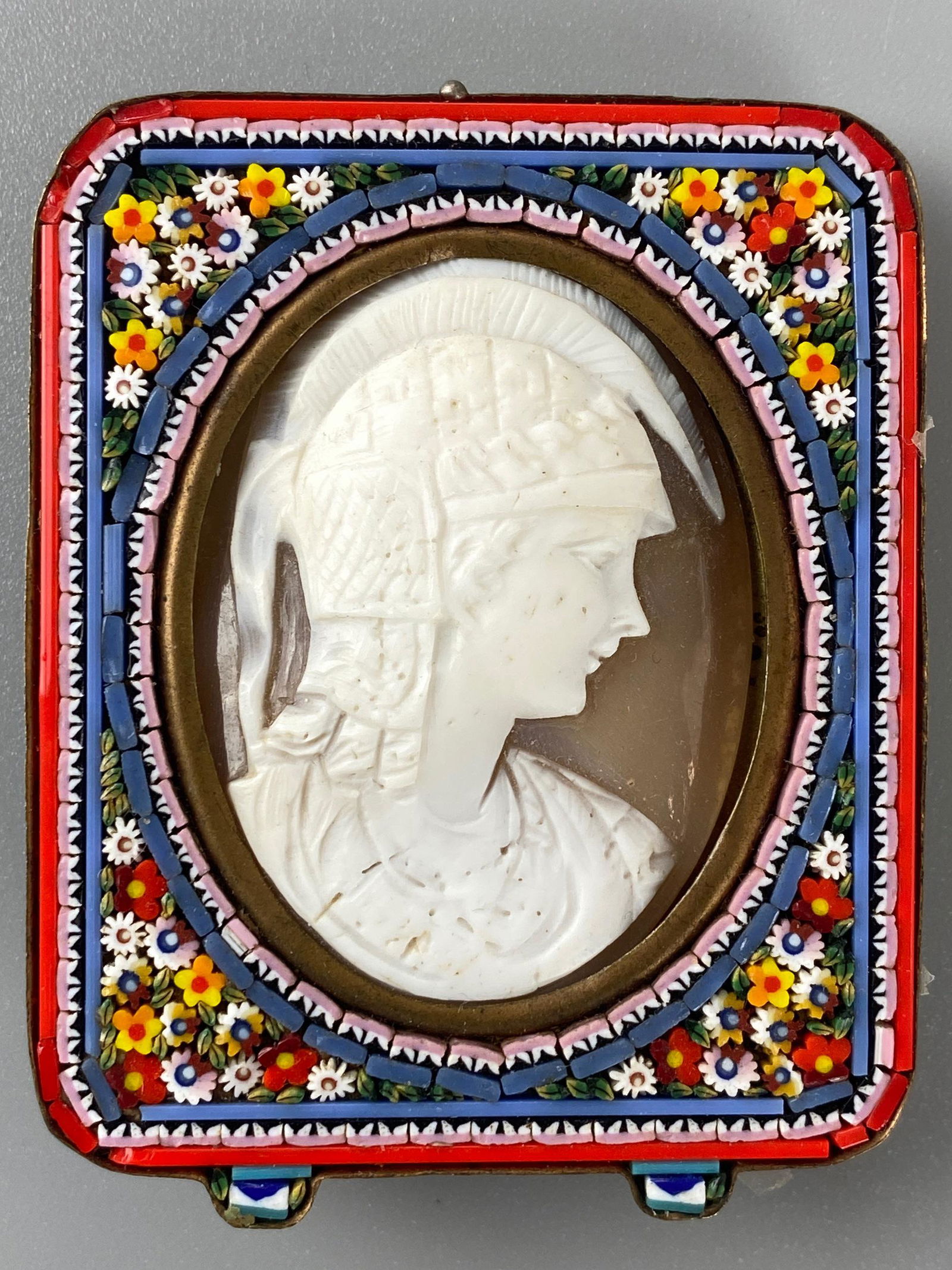 Goddess Shell Cameo in Italian Micromosaic Frame (1 of 4)
