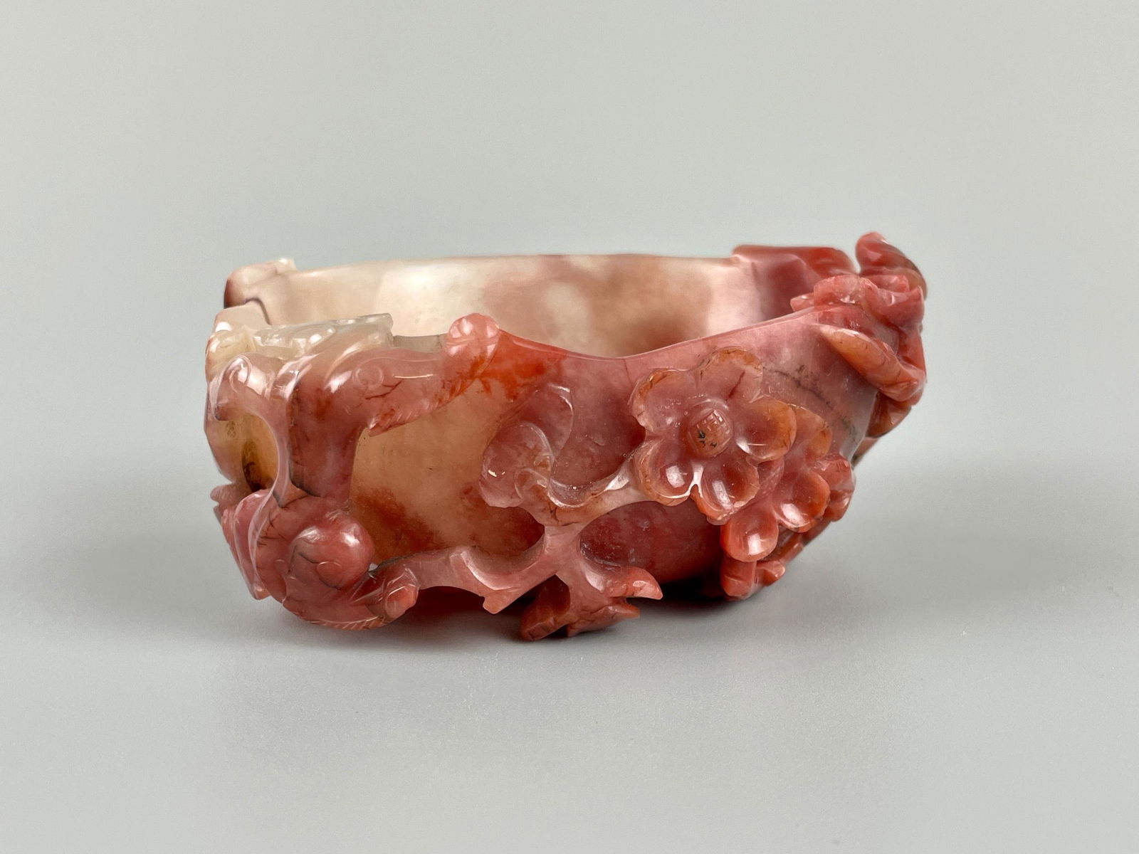 Chinese Carved Agate Water Coupe (1 of 7)