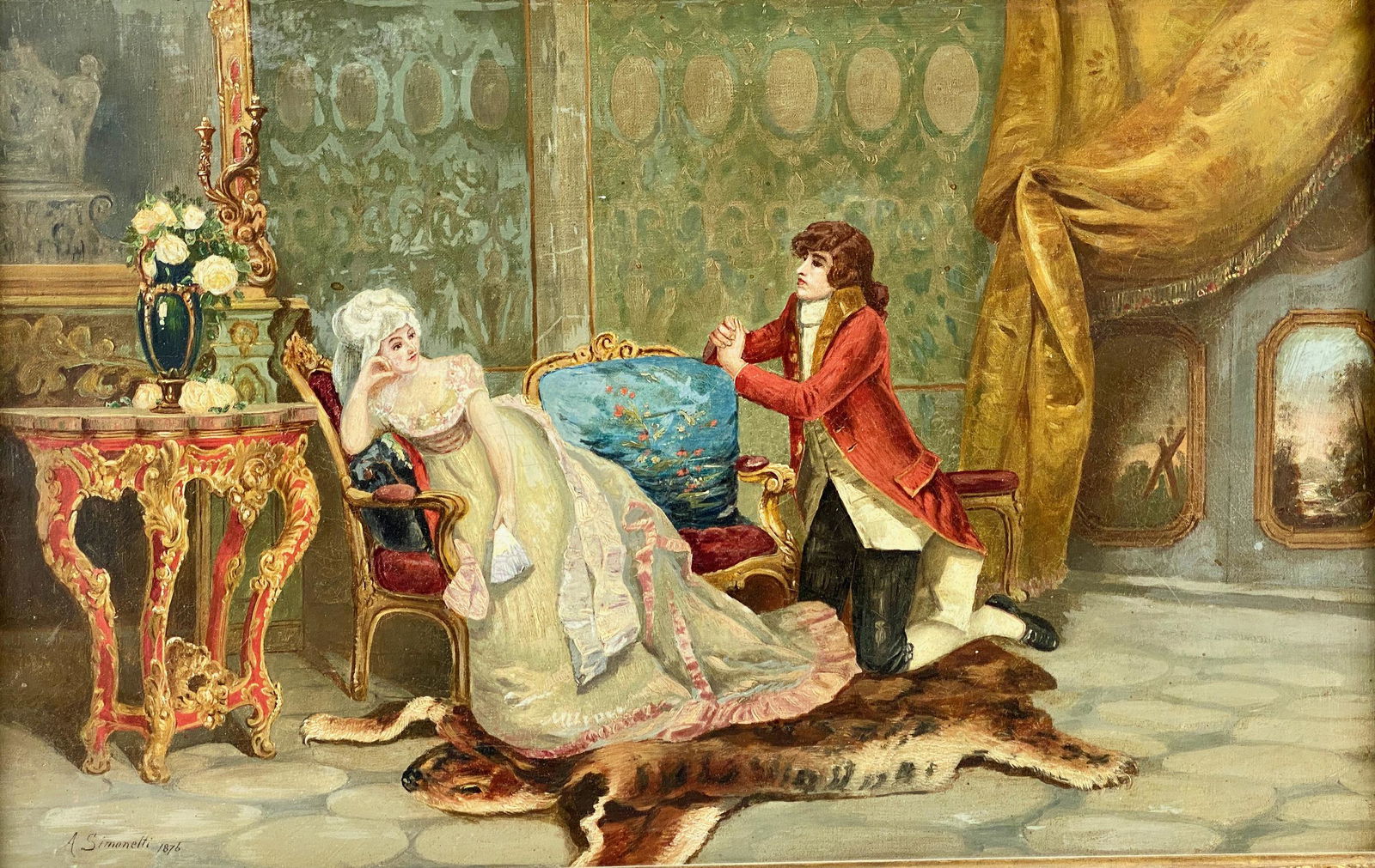Attilio Simonetti (Italian, 1843-1925), The Proposal (1 of 8)