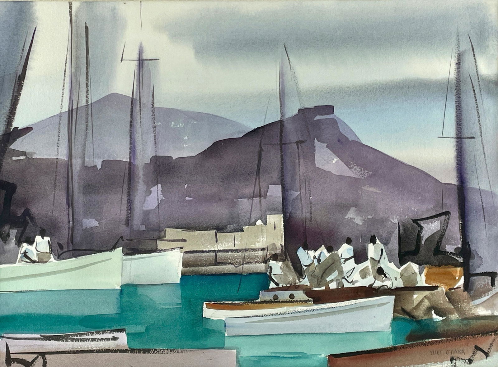 "Fishing Boats, Haiti" by Eliot O'Hara (1 of 5)