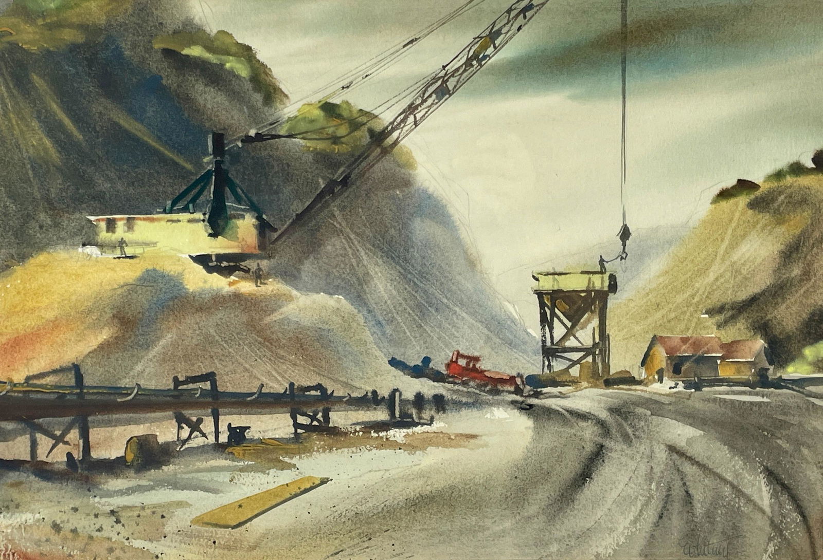 "Canyon Oil Rig" by Edgar Whitney (1 of 4)