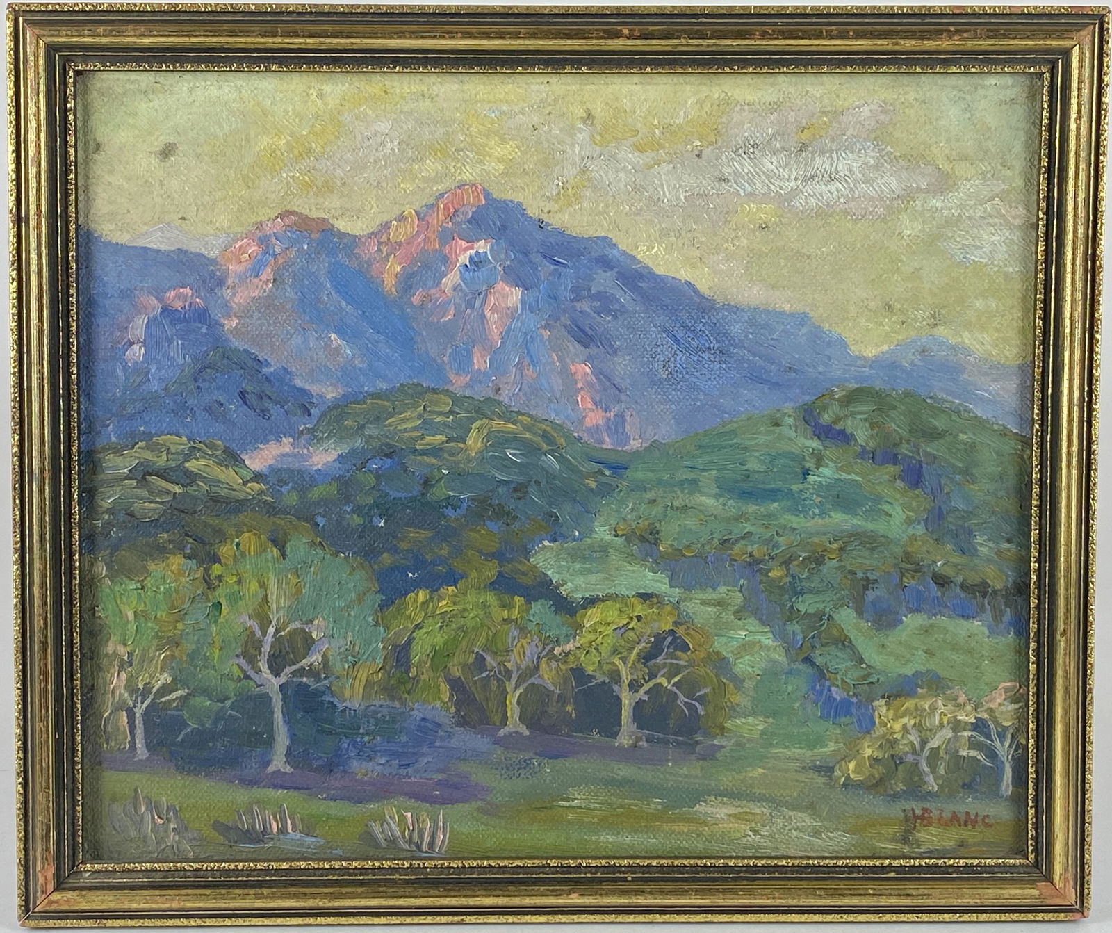 Group of Landscape Paintings: 5 oil or watercolor paintings, each signed, one unframed. Largest 15.5" x 13.5" (framed). A selection from the estate of the late