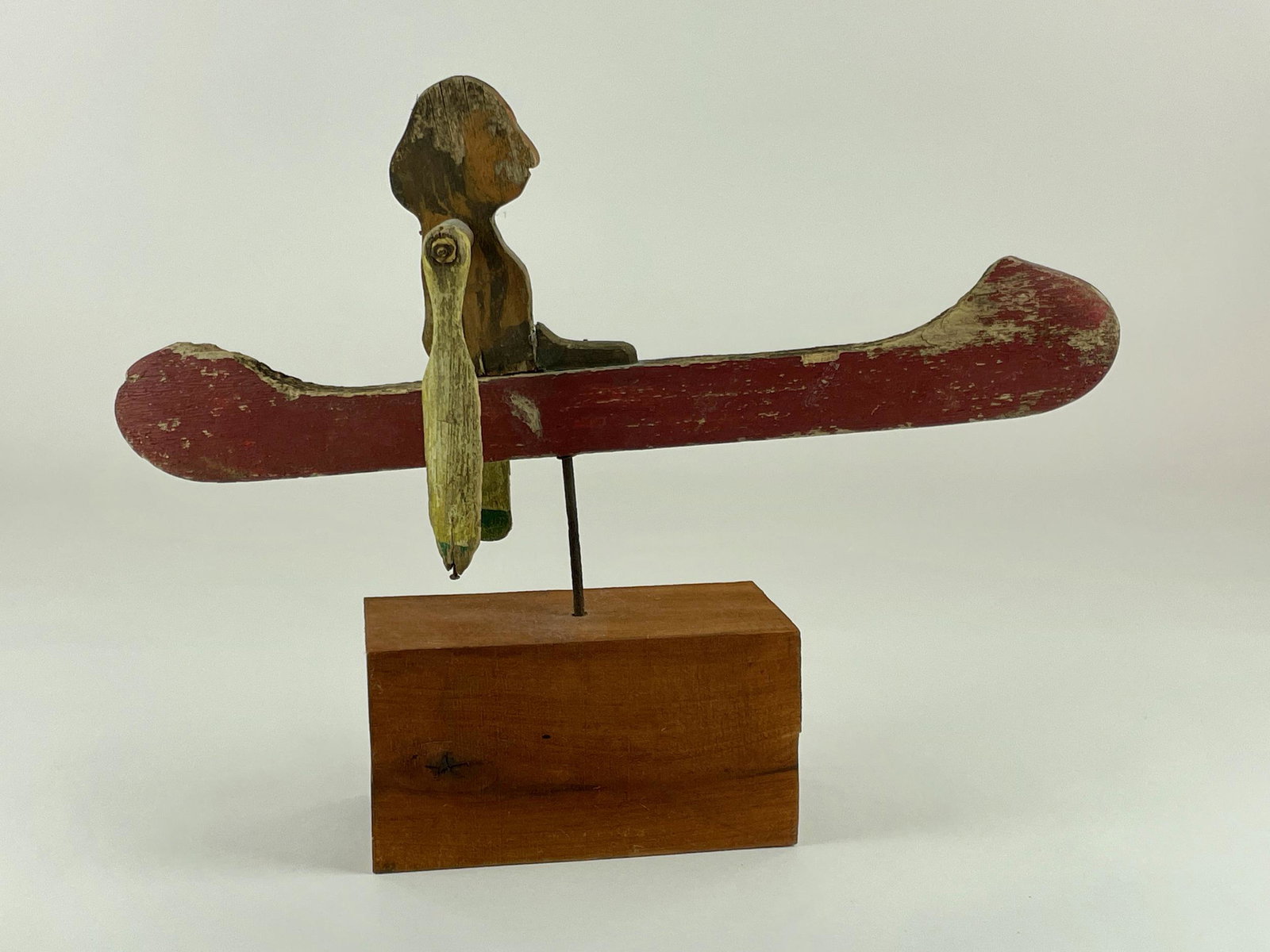 Folk Art Indian Canoe Whirligig (1 of 8)