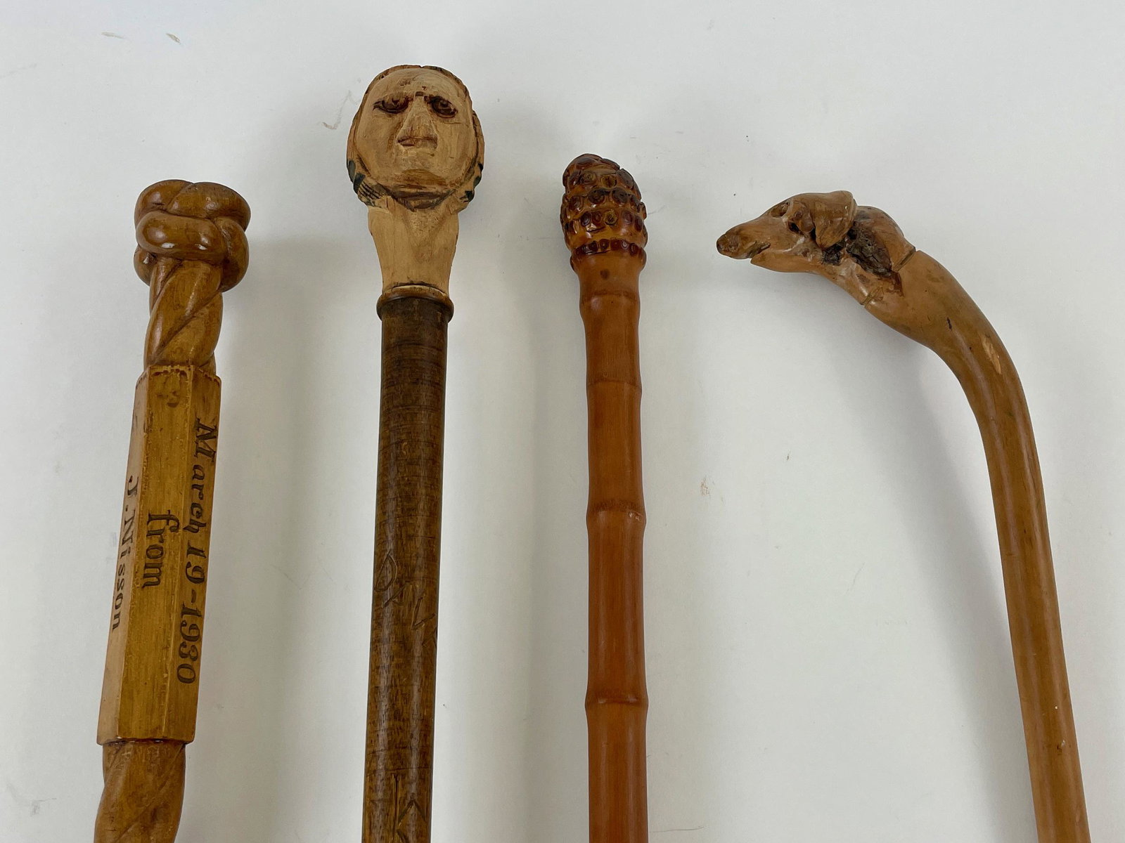 Group of Folk Art Carved Canes (1 of 6)