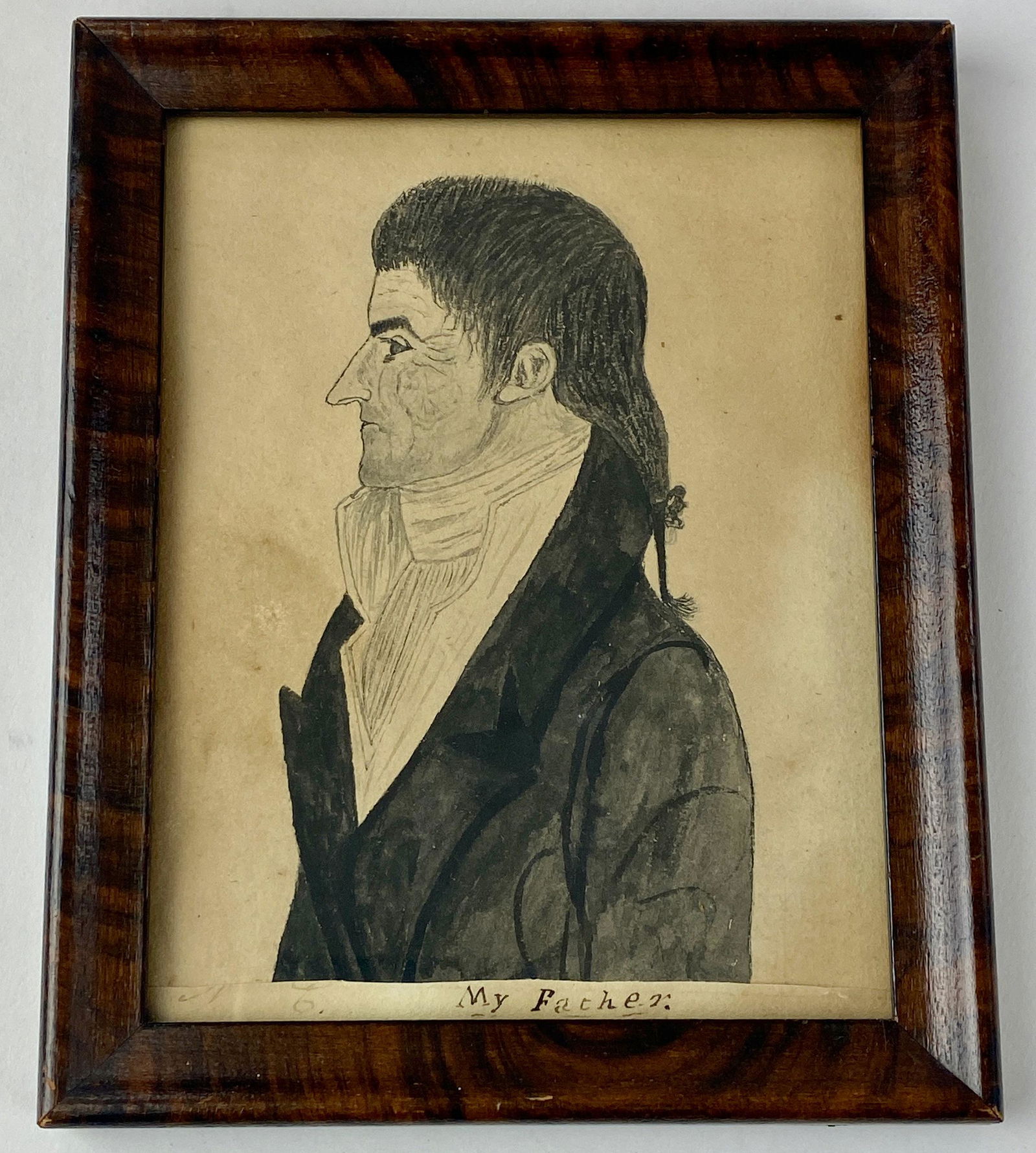Naive Early 19th Century Sketch of "My Father" (1 of 6)