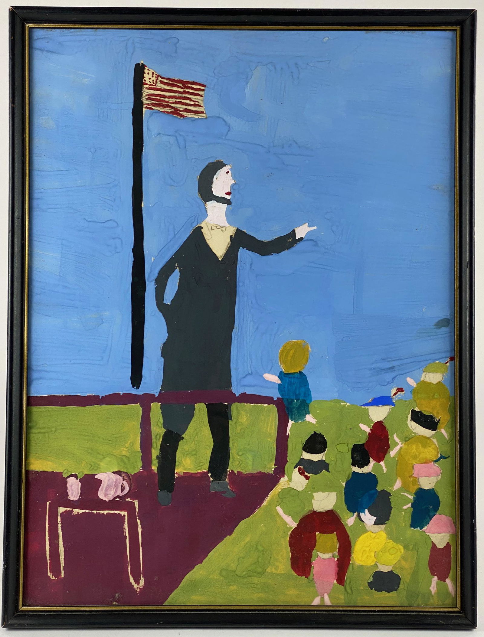 Folk Art Abraham Lincoln Patriotic Painting (1 of 7)