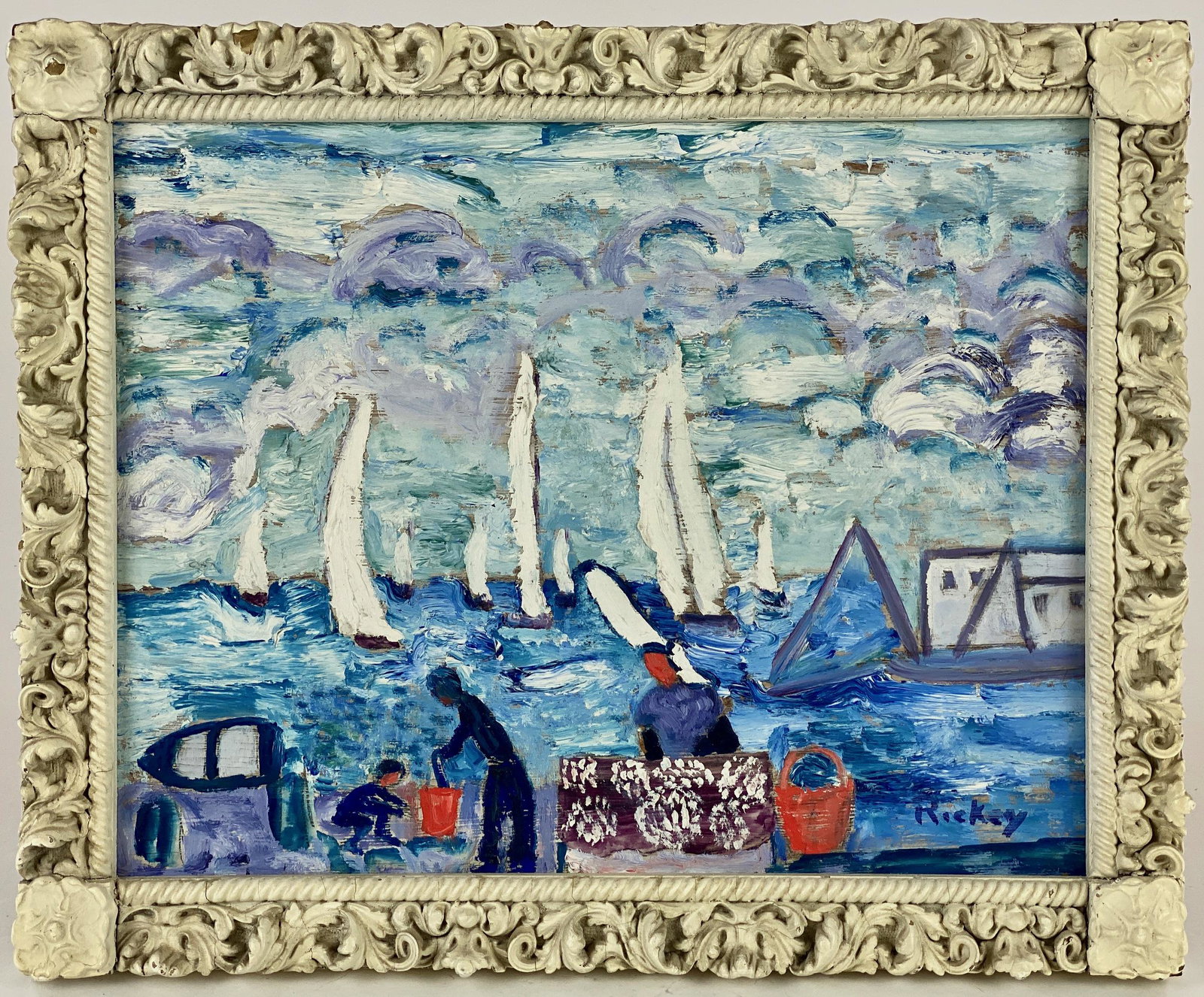 Folk Art Beach Scene by Marjorie Rickey (1 of 8)