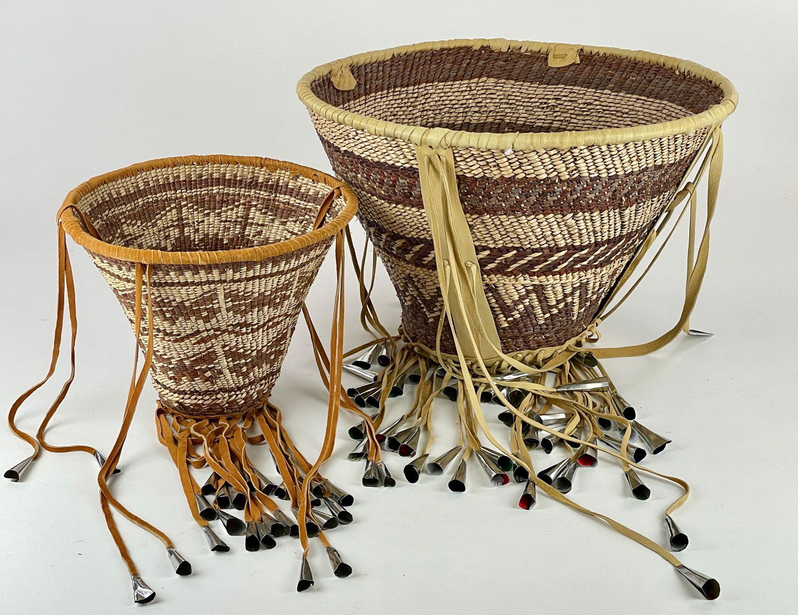 Woven Indian Baskets with Wind Chimes (1 of 7)