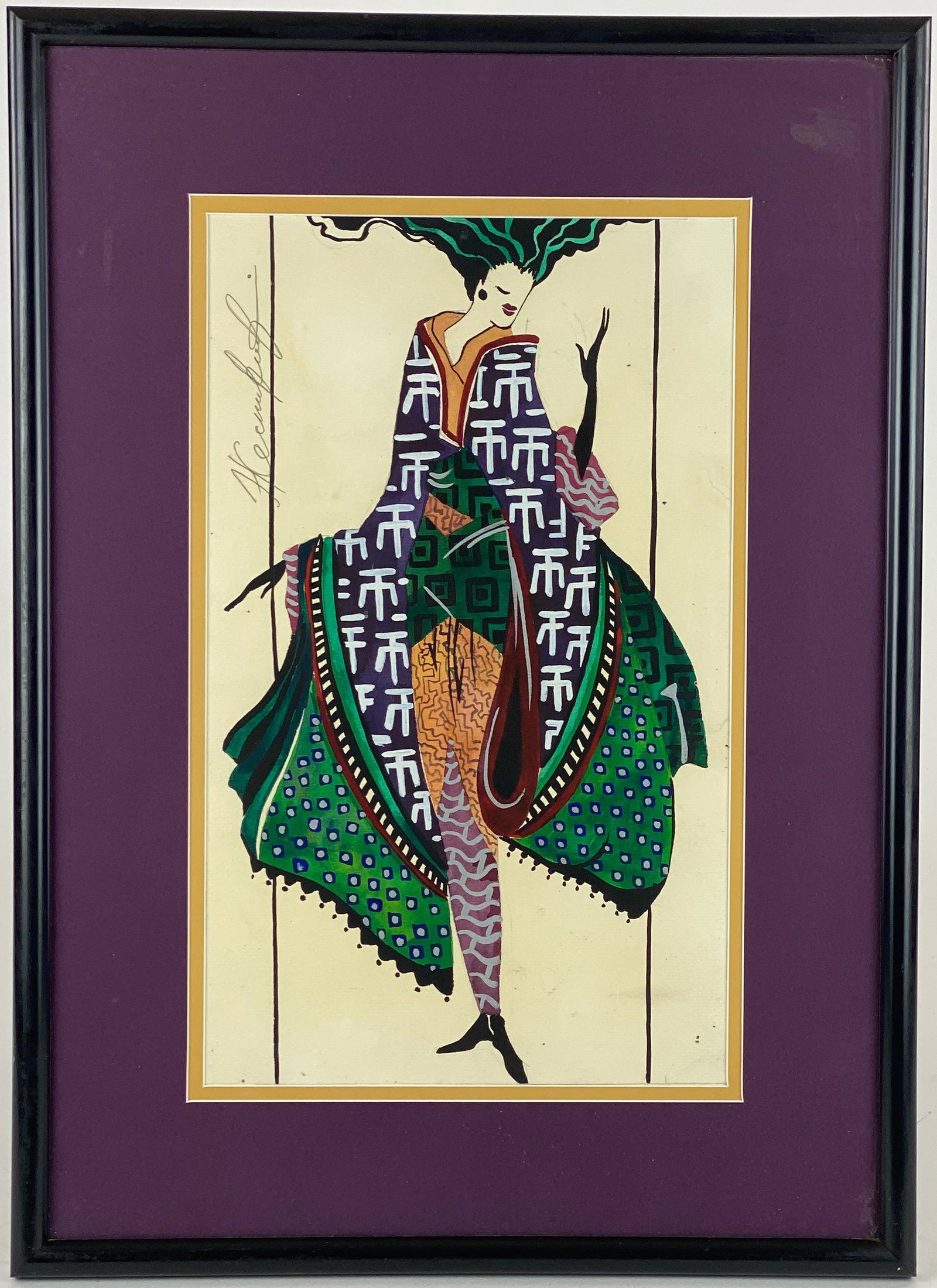 Katja Zhestkova Original Drawing on Laid Paper (1 of 4)